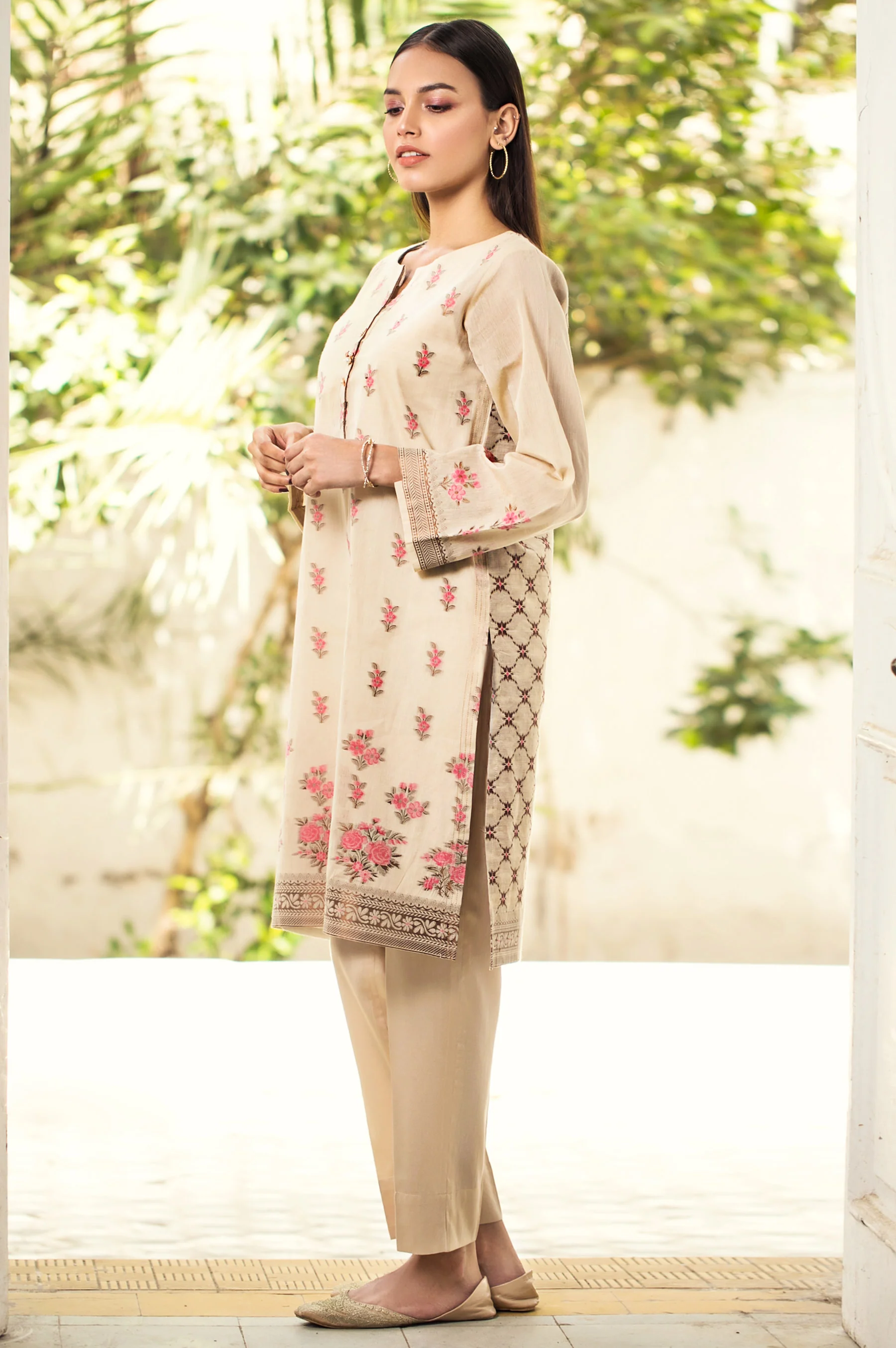 Stitched 1 Piece Yarn Dyed Weave Jacquard Shirt - Image 3