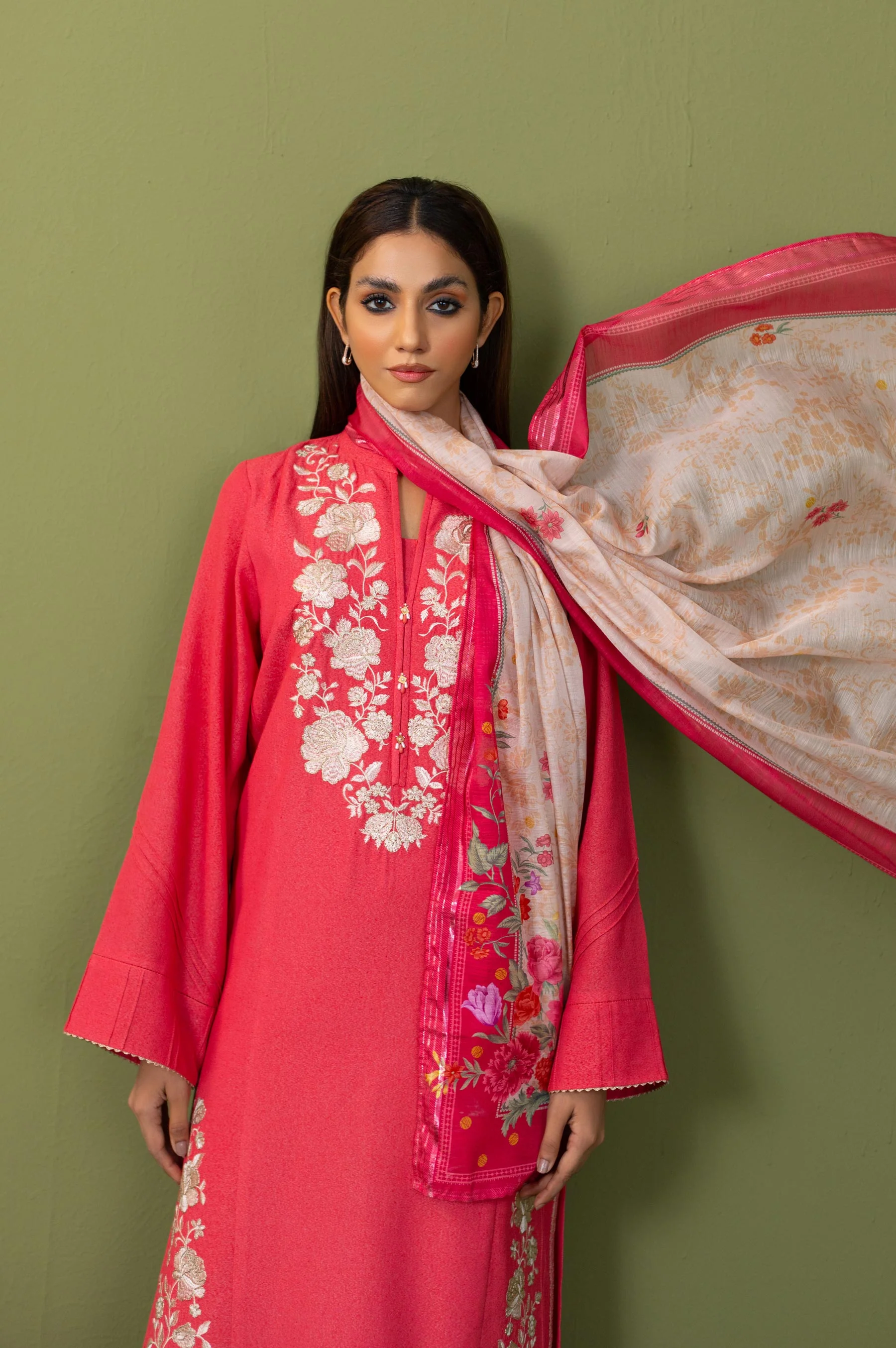 Stitched 2 Piece Embroidered Both Side Slub Suit - Image 3
