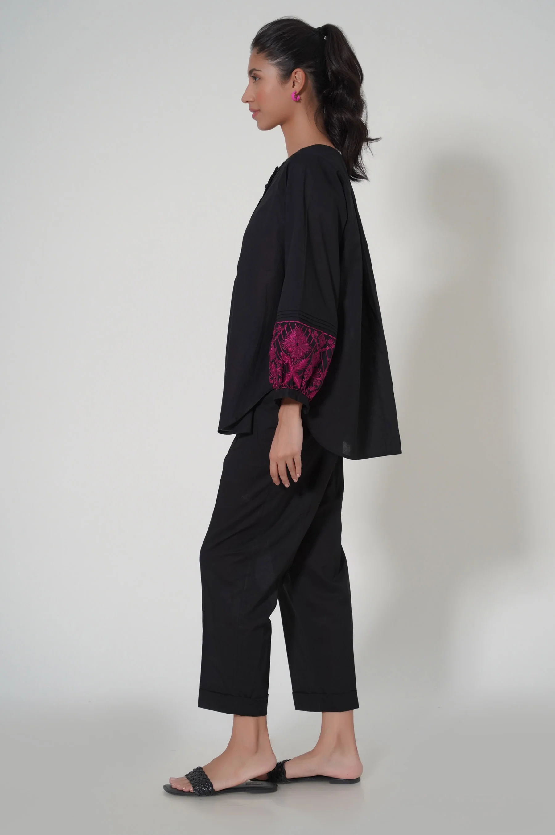 Stitched 2 Piece Cambric Co-ord Set - Image 5
