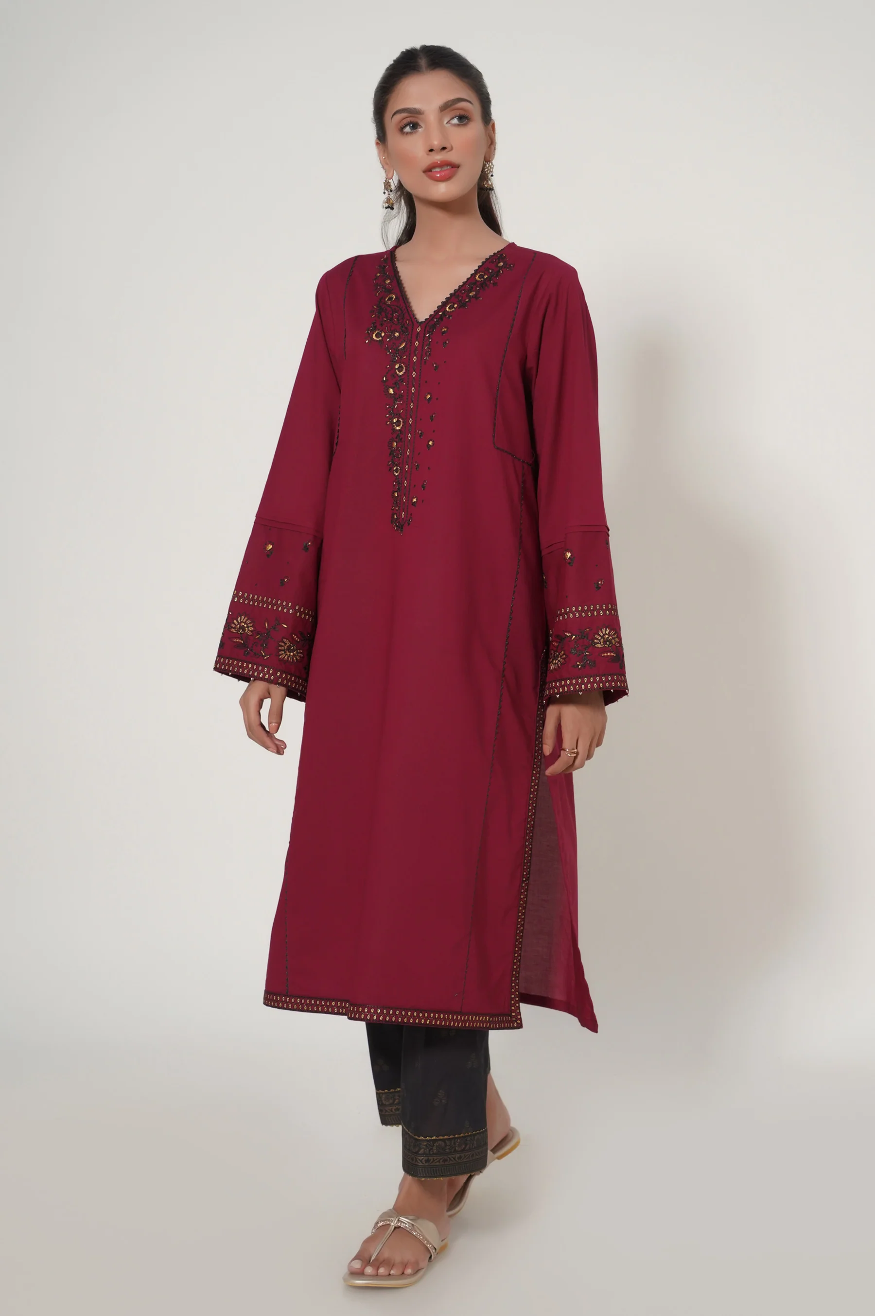 Stitched 2 Piece Cambric Suit