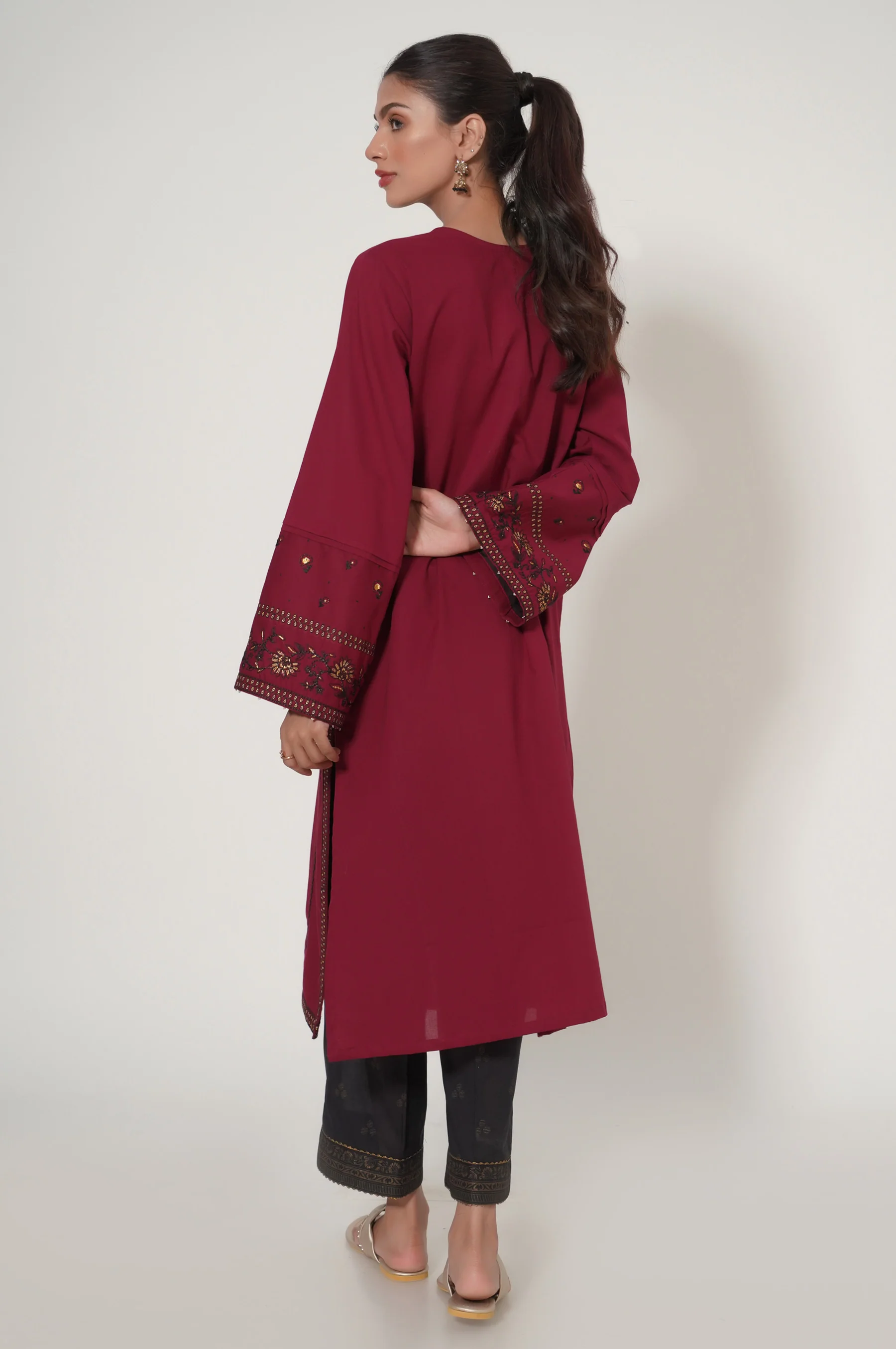 Stitched 2 Piece Cambric Suit - Image 3