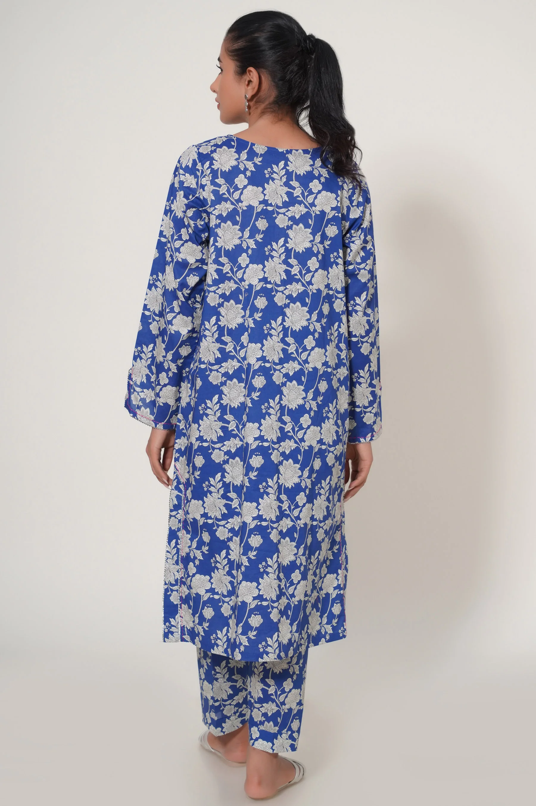 Stitched 2 Piece Cambric Suit - Image 4