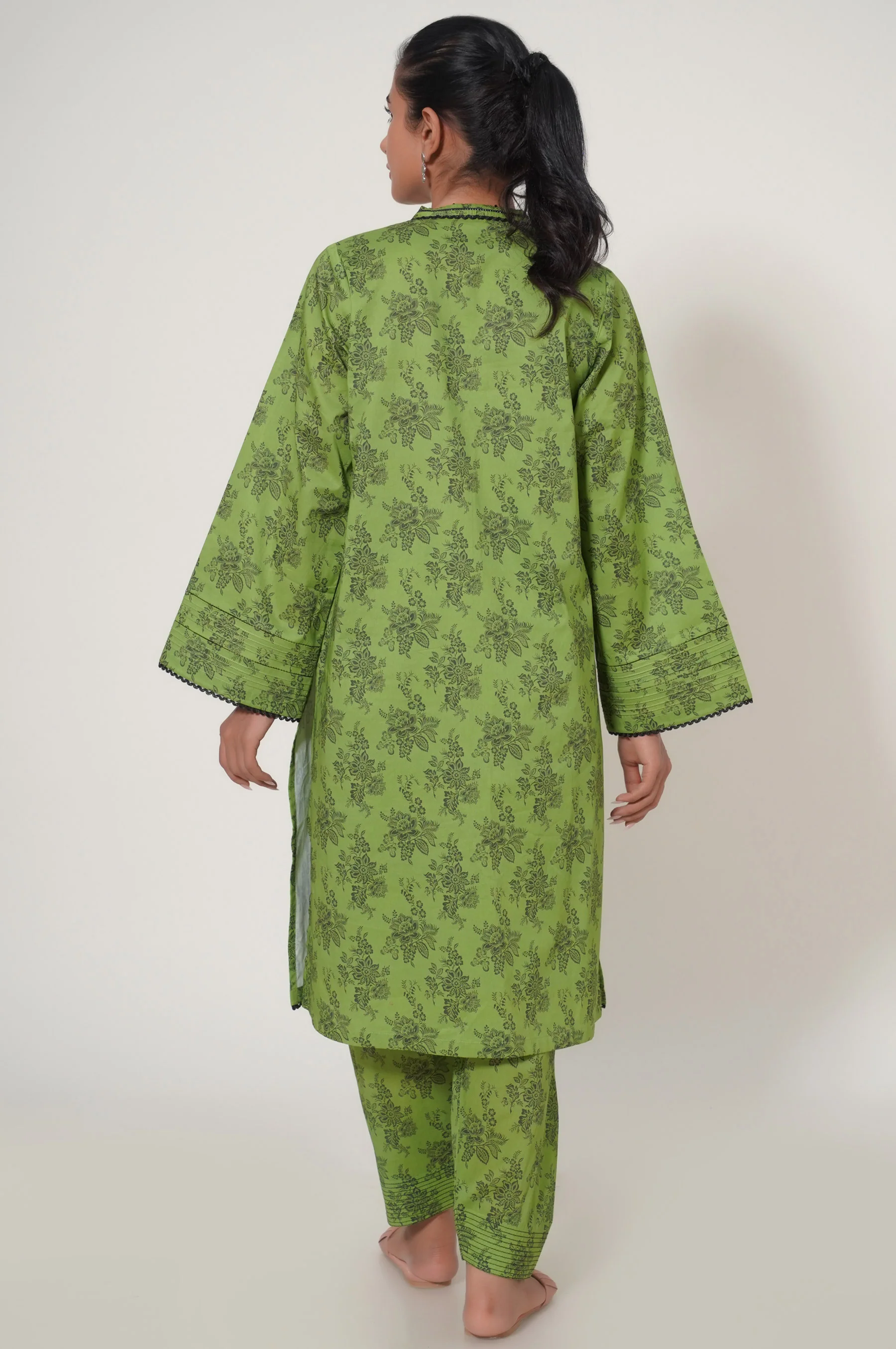 Stitched 2 Piece Cambric Suit - Image 3