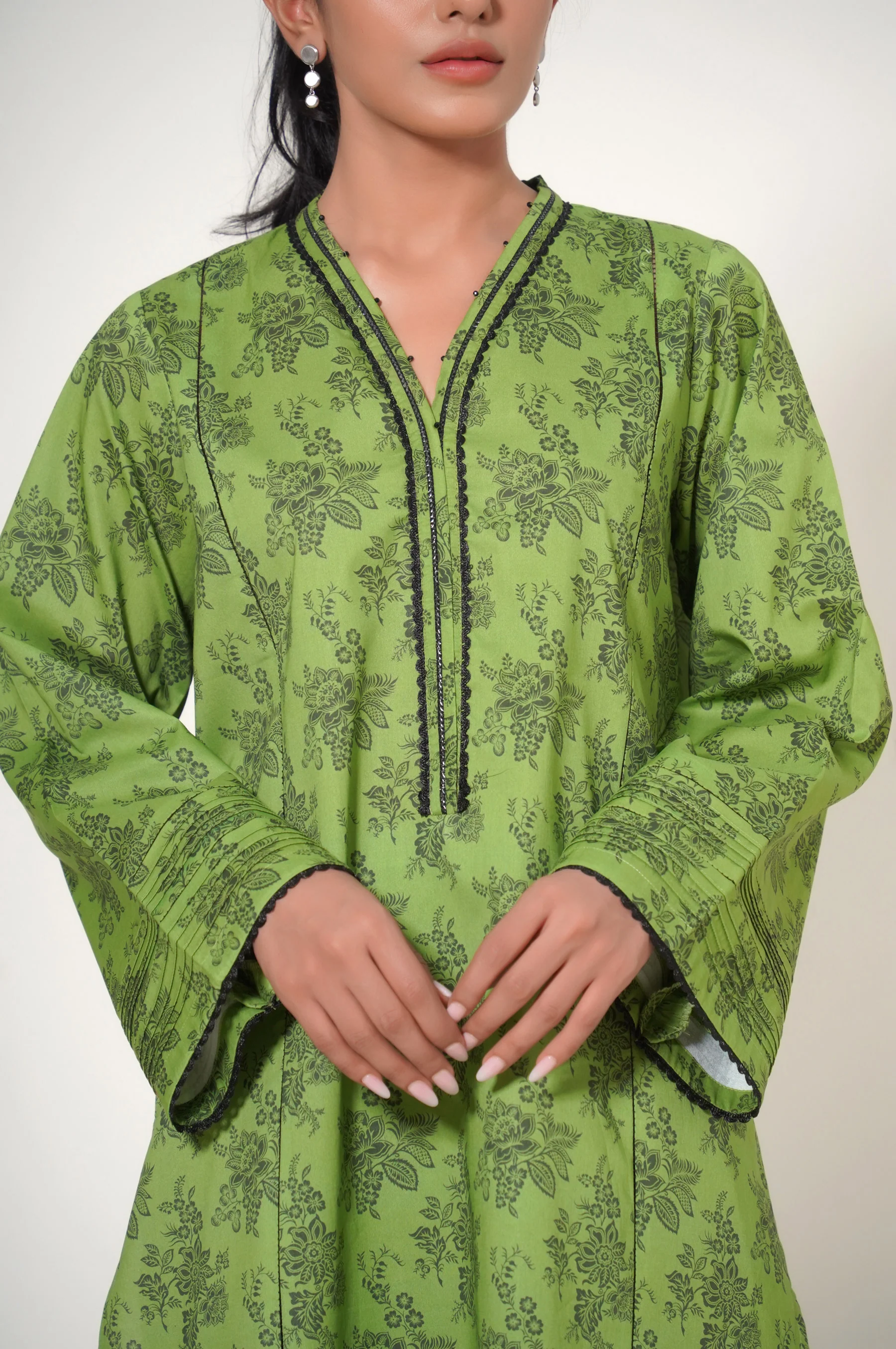 Stitched 2 Piece Cambric Suit - Image 5