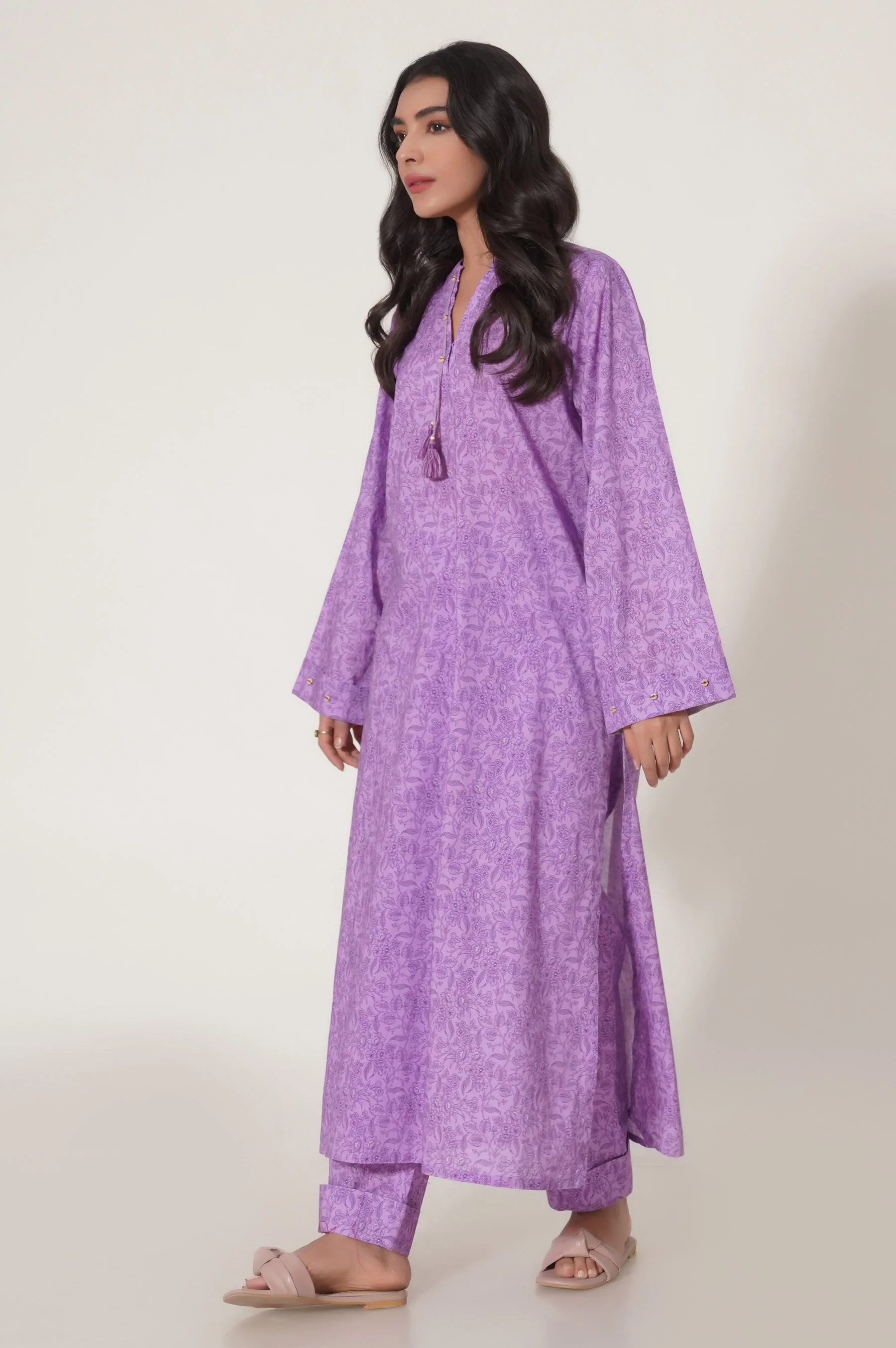 Stitched 2 Piece Cambric Suit - Image 4