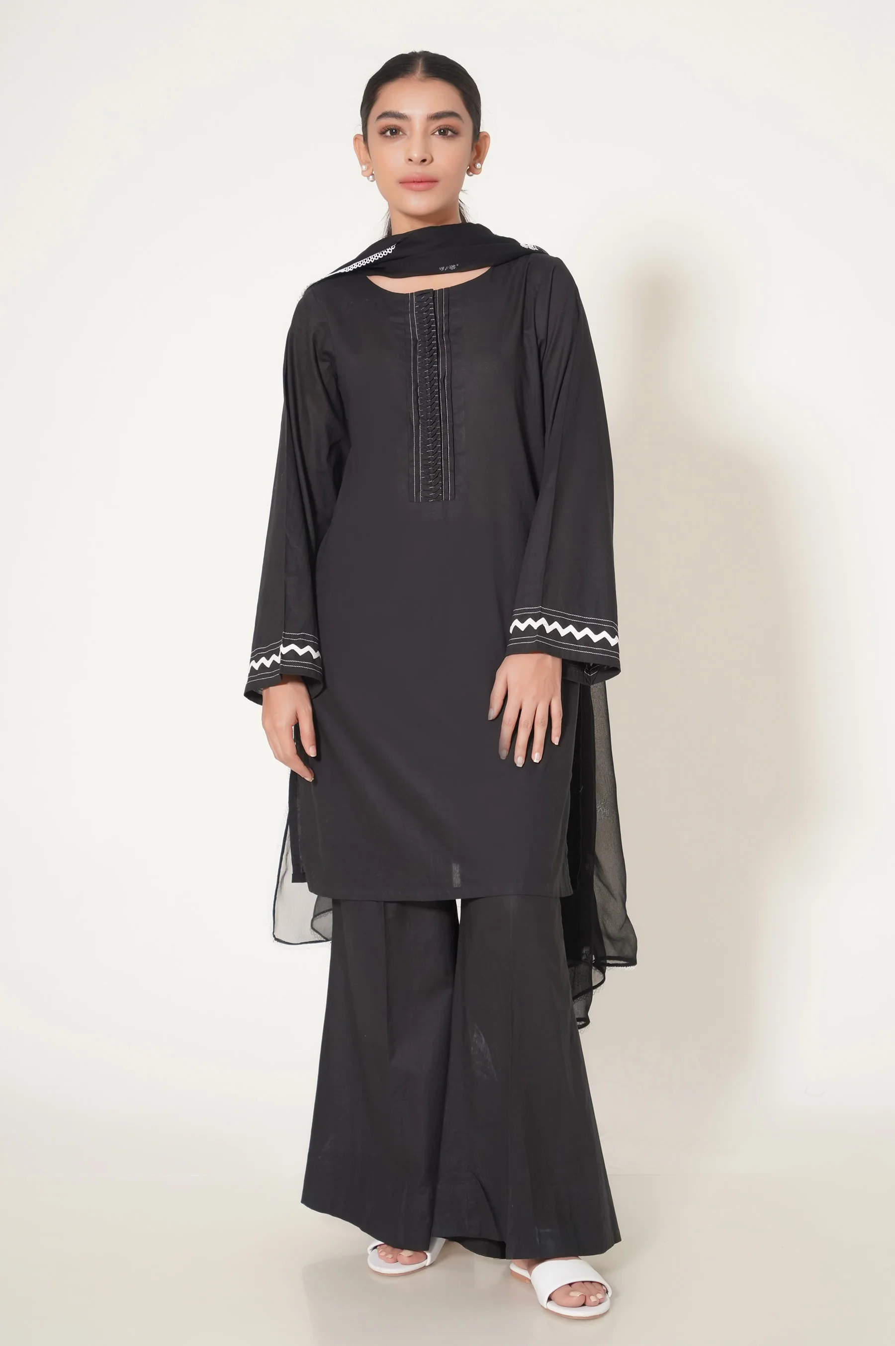 Stitched 2 Piece Cambric Stylized Suit - Image 2