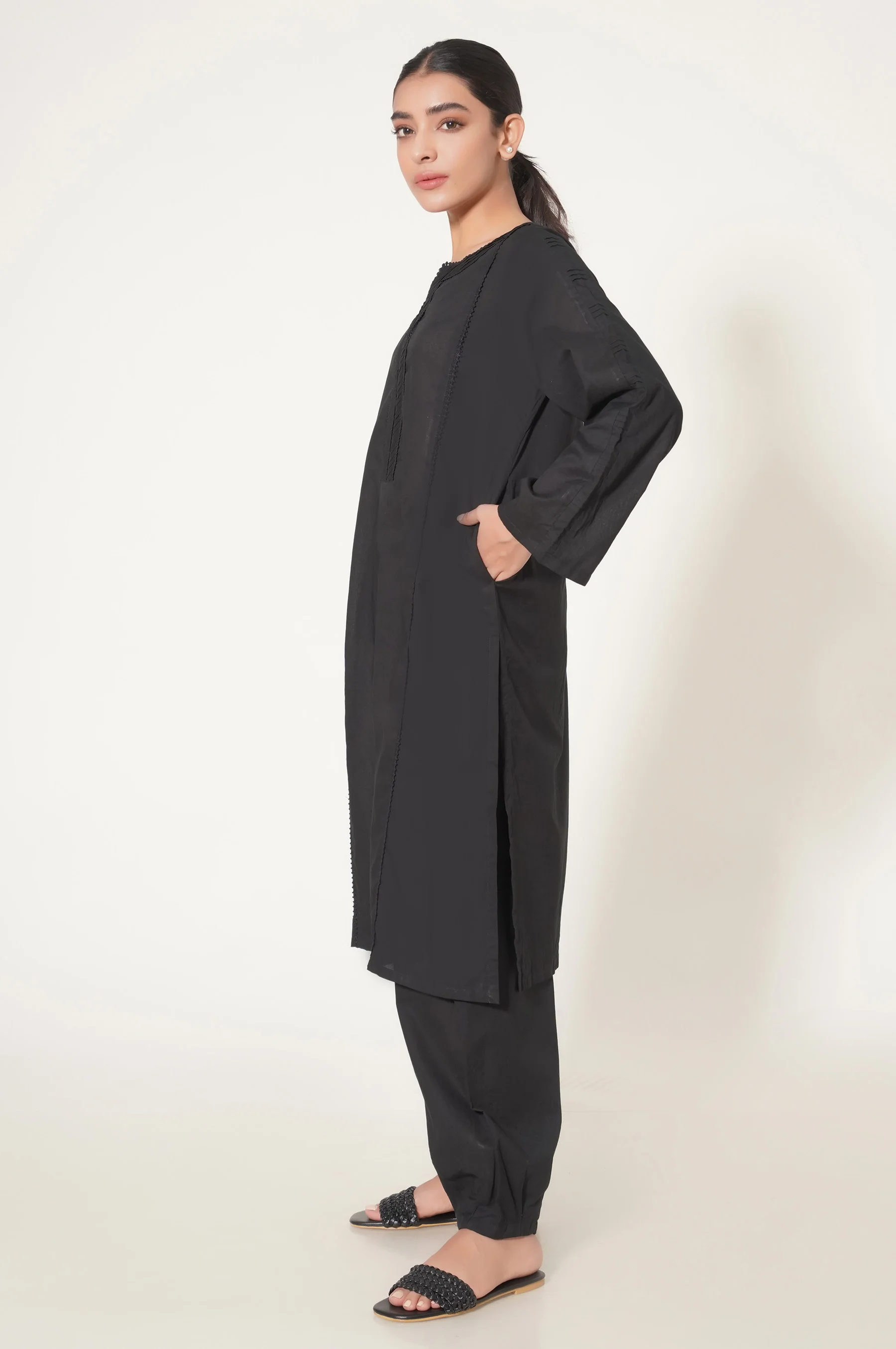 Stitched 2 Piece Cambric Stylized Suit - Image 5
