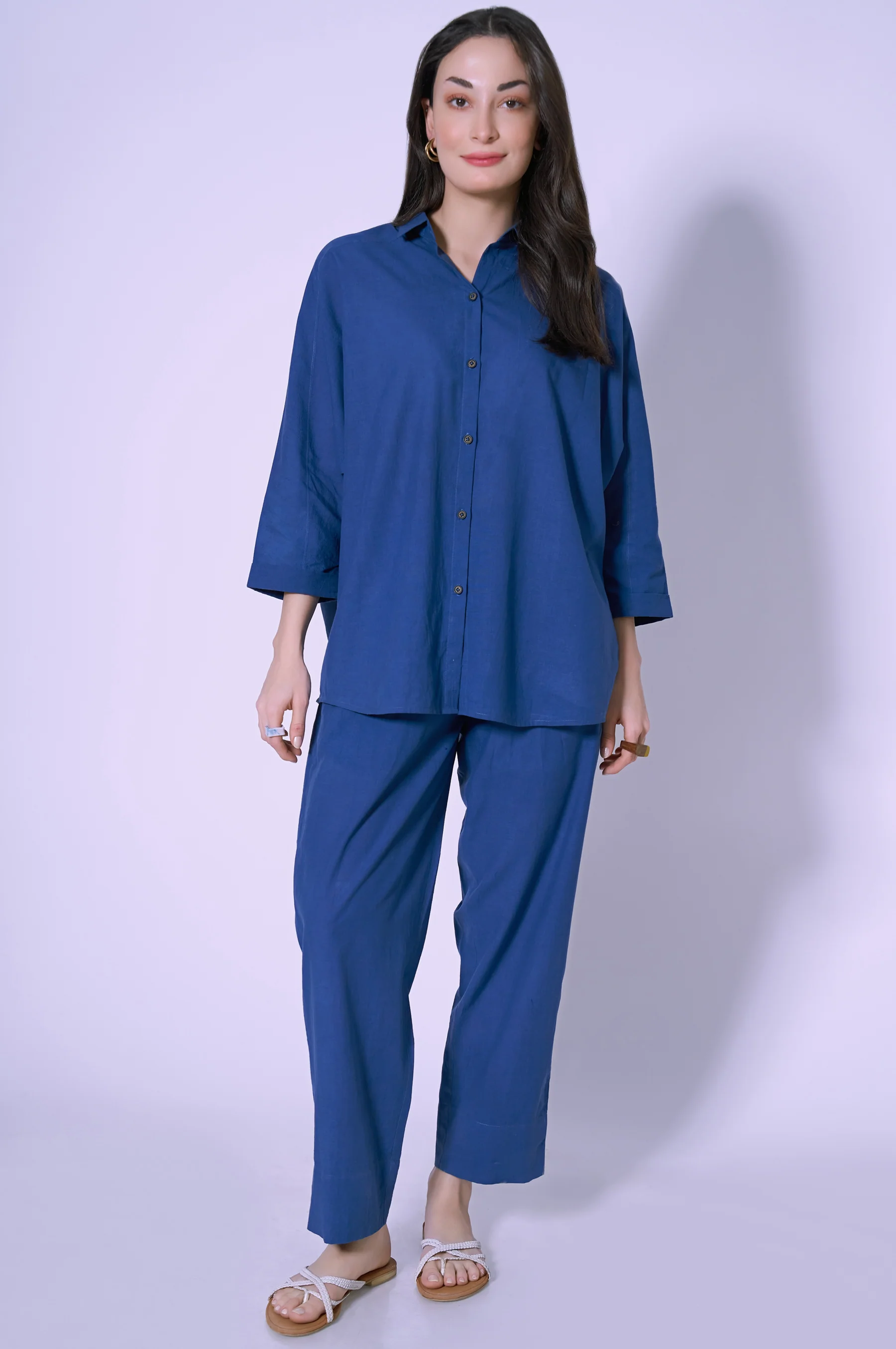 Stitched 2 piece Cambric Co-ord Set - Image 2