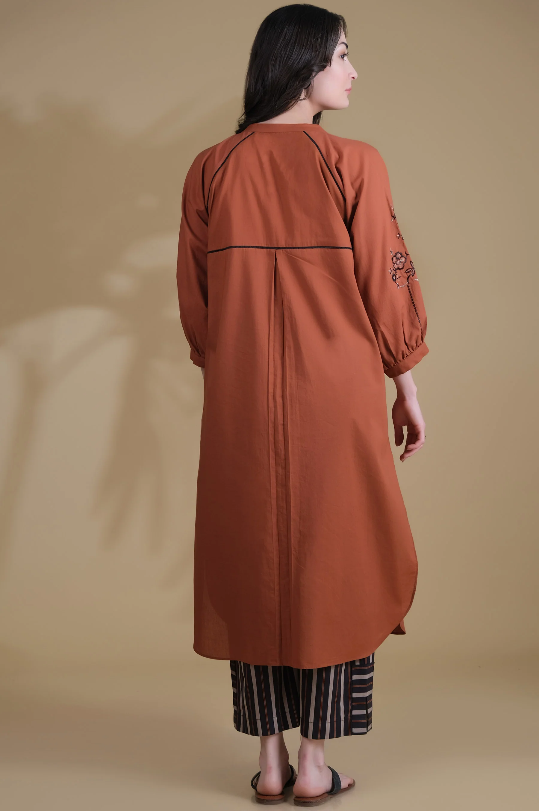 Stitched 2 Piece Cambric Embroidered Suit - Image 4