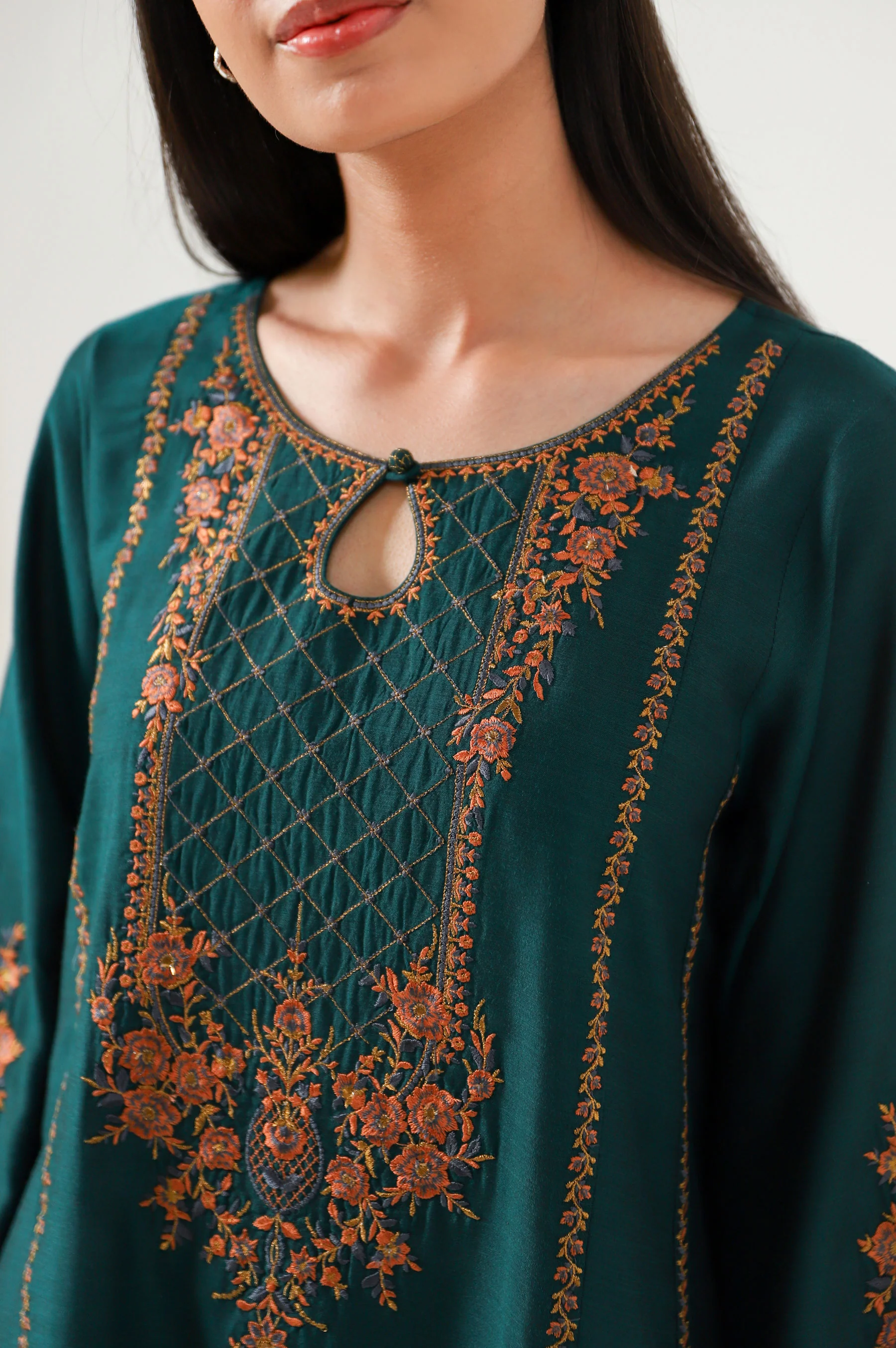 Stitched 1 Piece Cotton Silk Shirt - Image 4