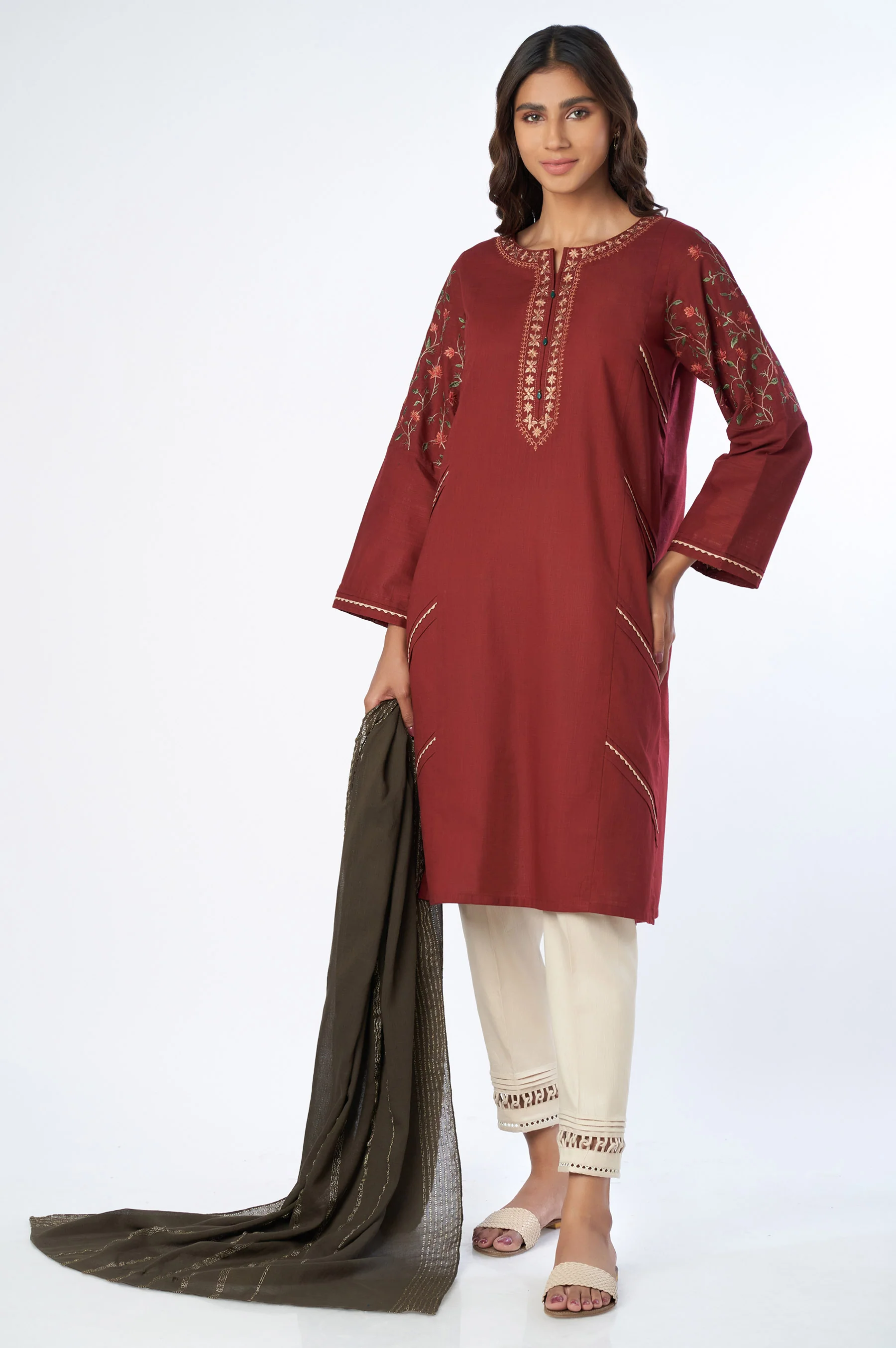 Stitched 2 Piece Cotton Slub Suit