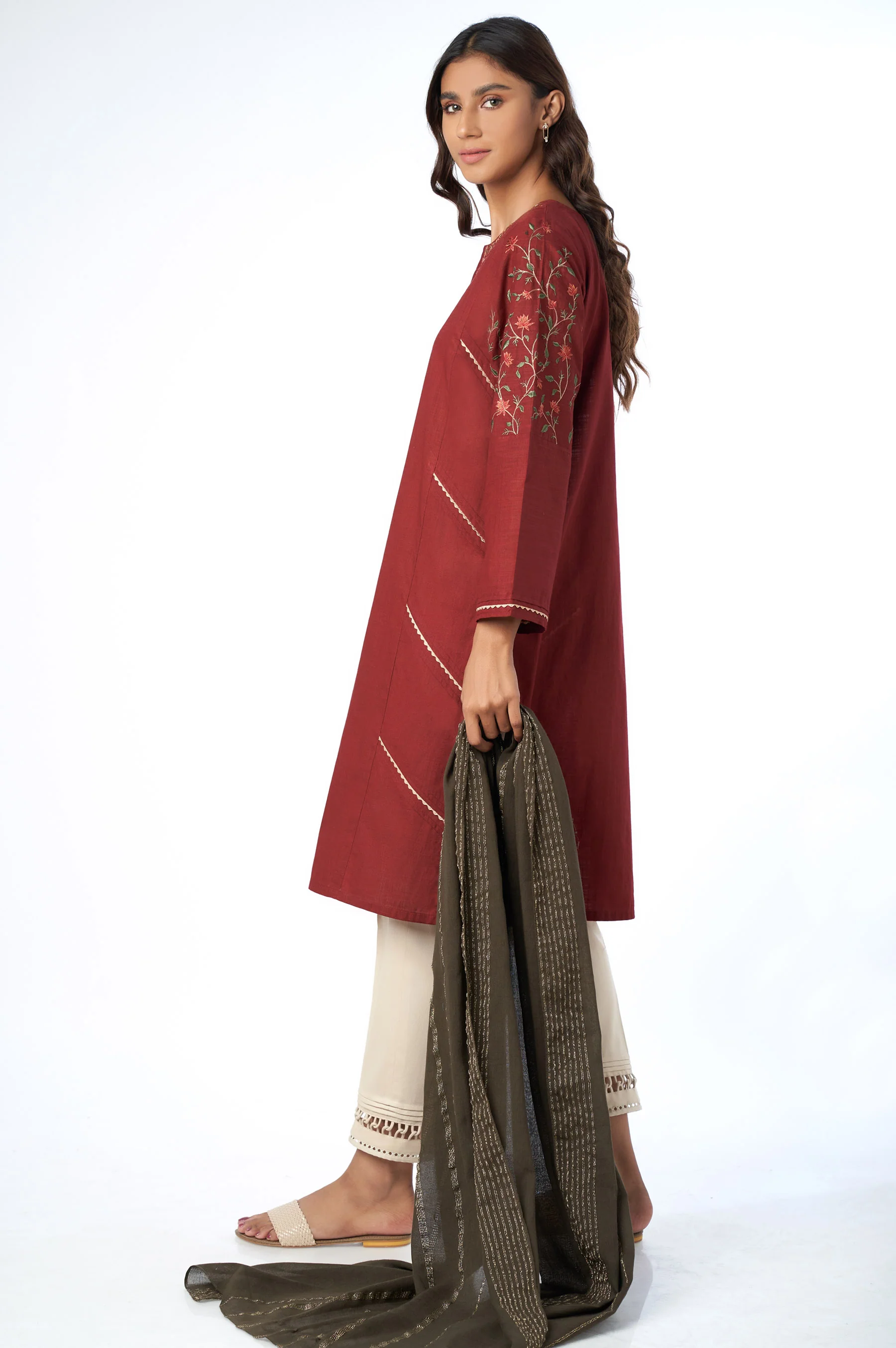 Stitched 2 Piece Cotton Slub Suit - Image 2