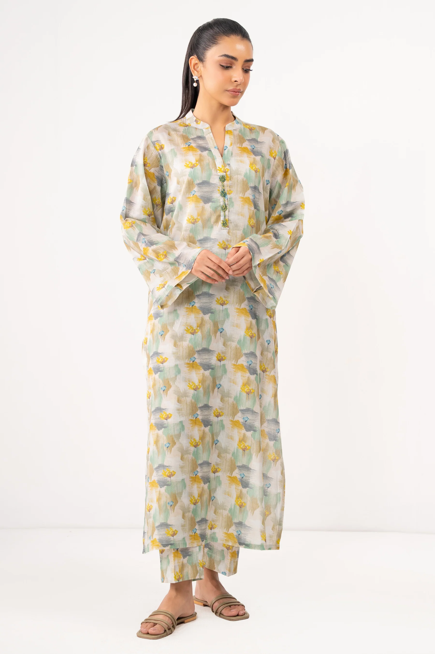 STITCHED PRINTED SHIRT BOTTOM - Image 6