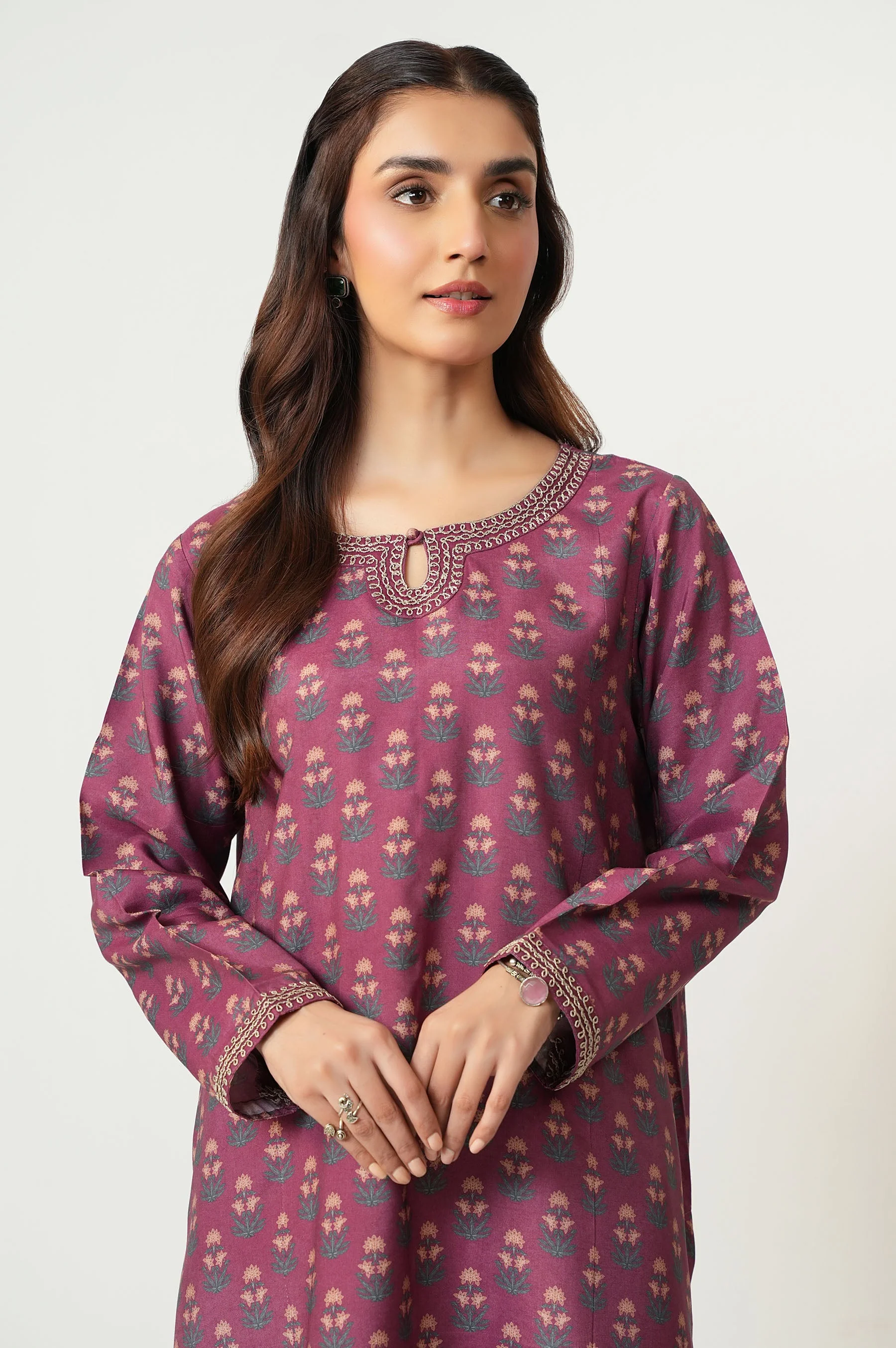 STITCHED PRINTED SHIRT BOTTOM - Image 2