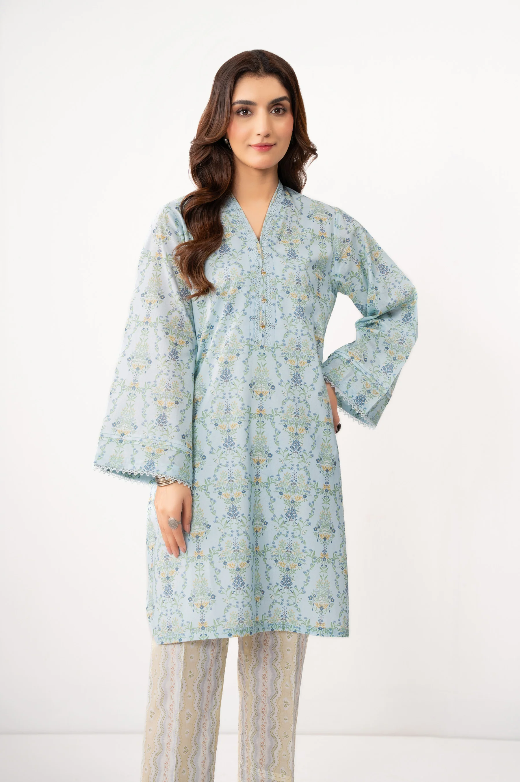 STITCHED PRINTED SHIRT BOTTOM - Image 2