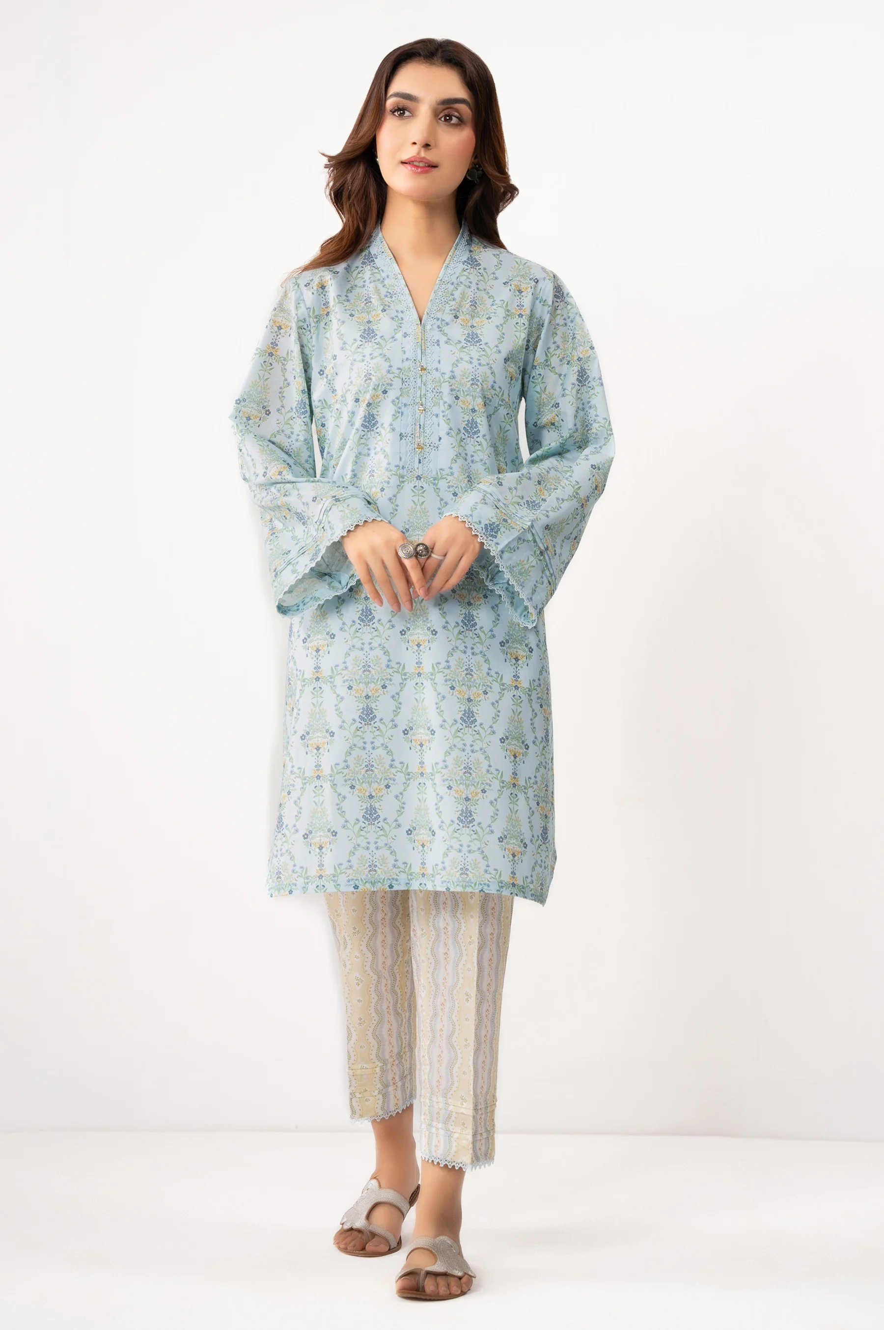 STITCHED PRINTED SHIRT BOTTOM - Image 5