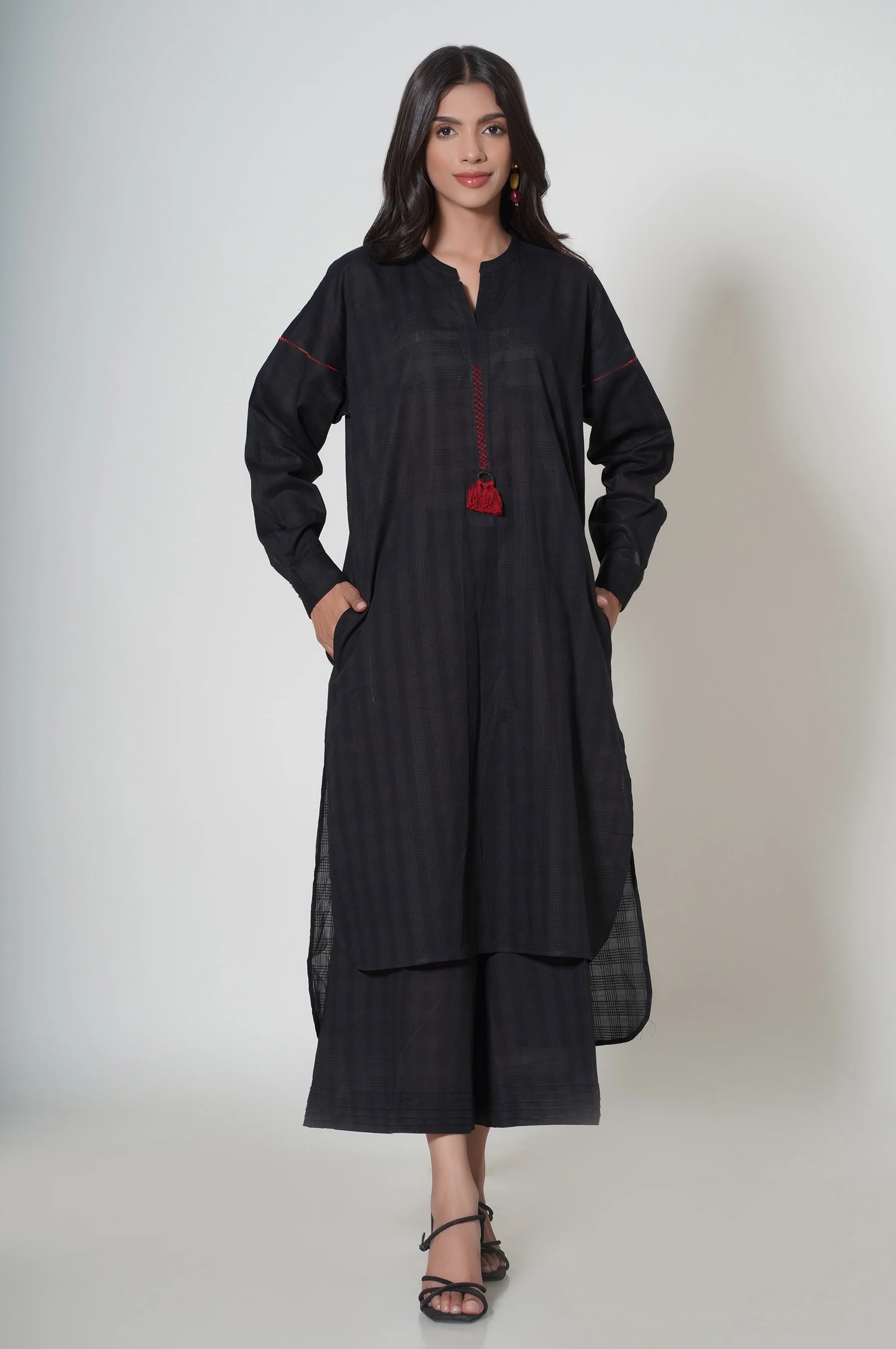 Stitched 2 Piece Dyed Cambric Suit - Image 4