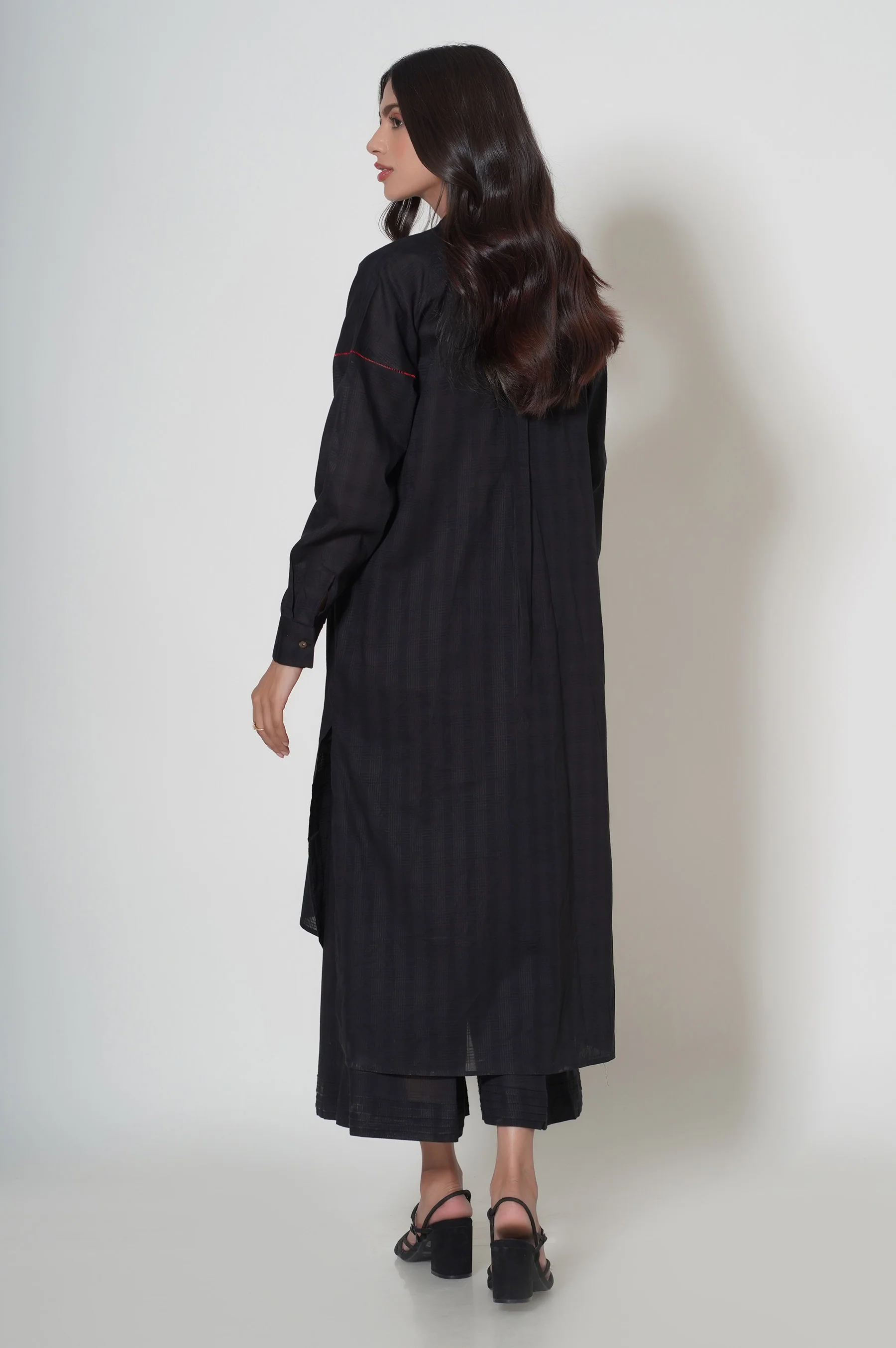 Stitched 2 Piece Dyed Cambric Suit - Image 5