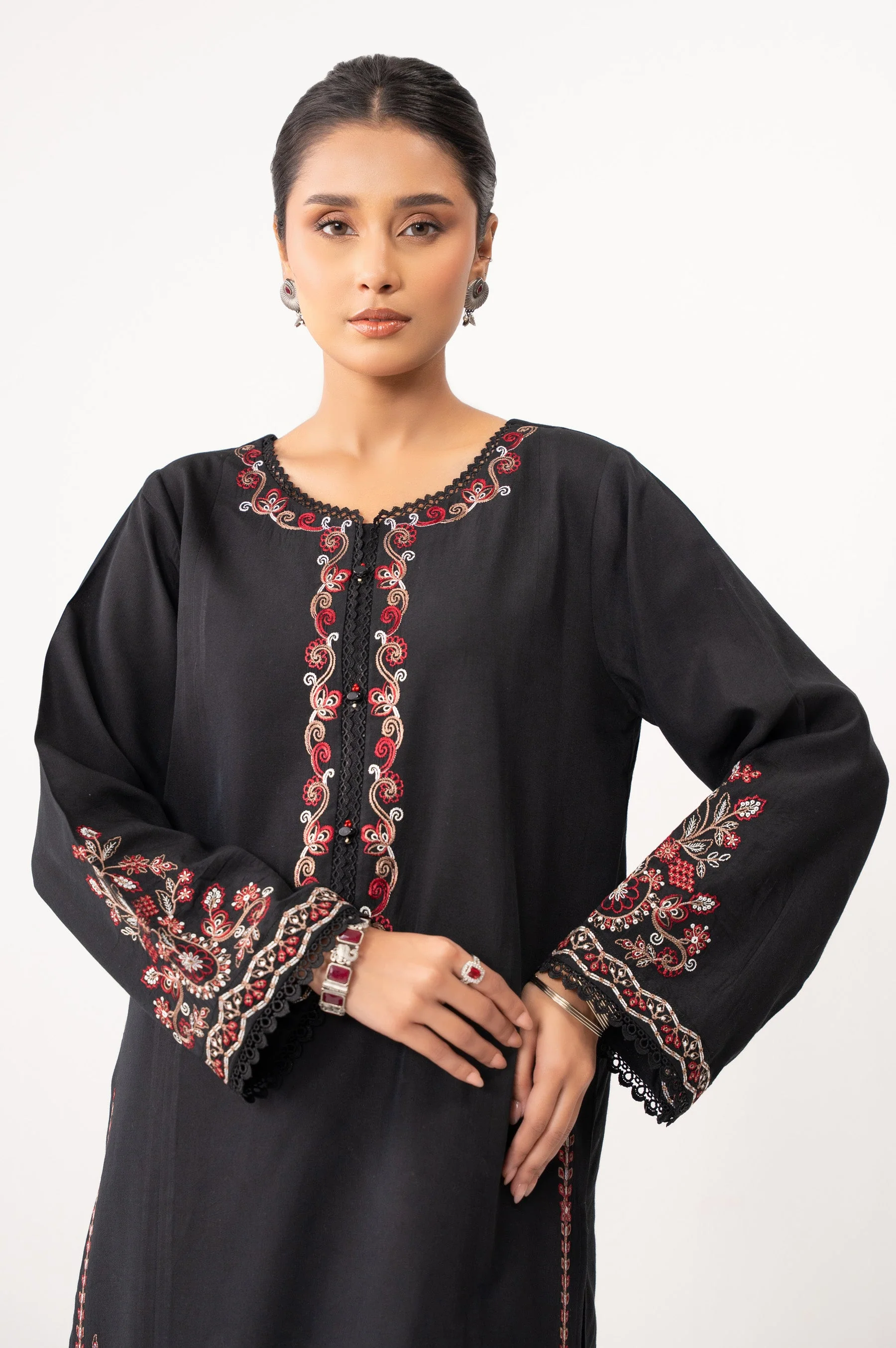 STITCHED EMBROIDERED SHIRT BOTTOM (FACTORY E-OUTLET) - Image 4