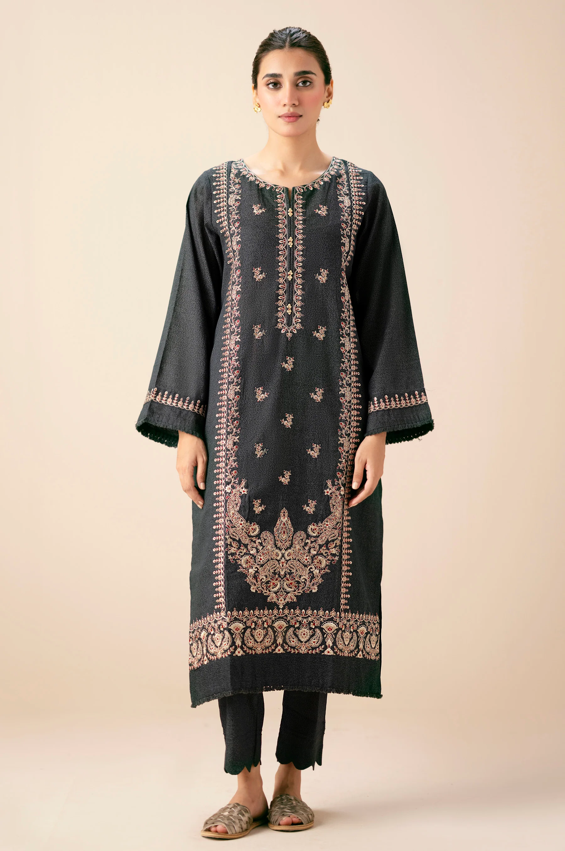 EMBROIDERED SHIRT BOTTOM SUIT