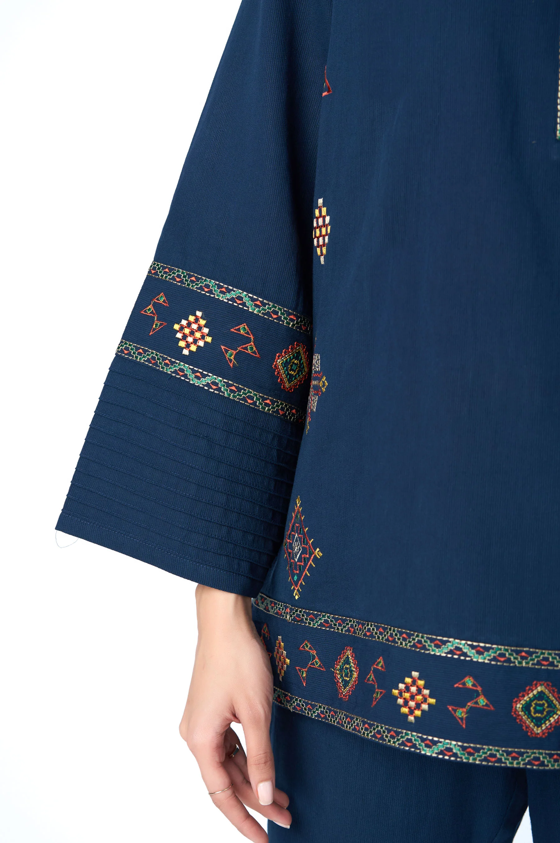 Stitched 2 Piece Embroidered Cottel Co-ord Set - Image 5