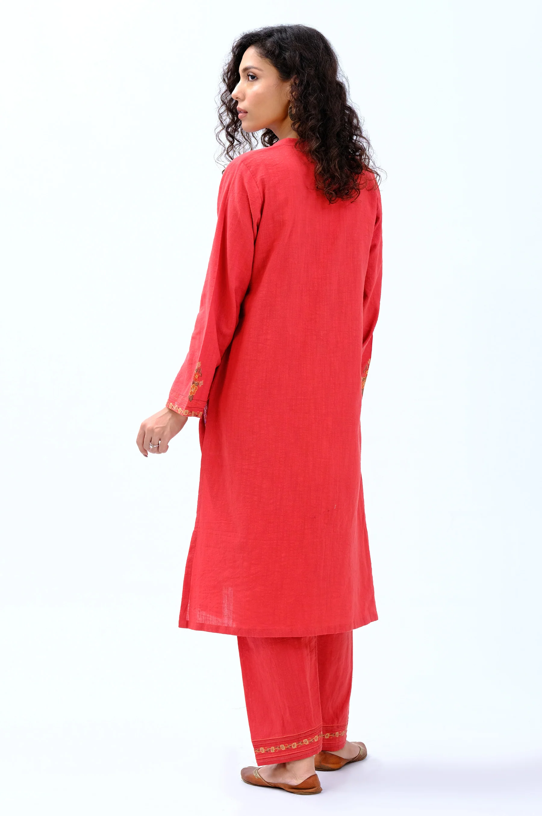 Stitched 2 Piece Embroidered Khaddar Suit - Image 2
