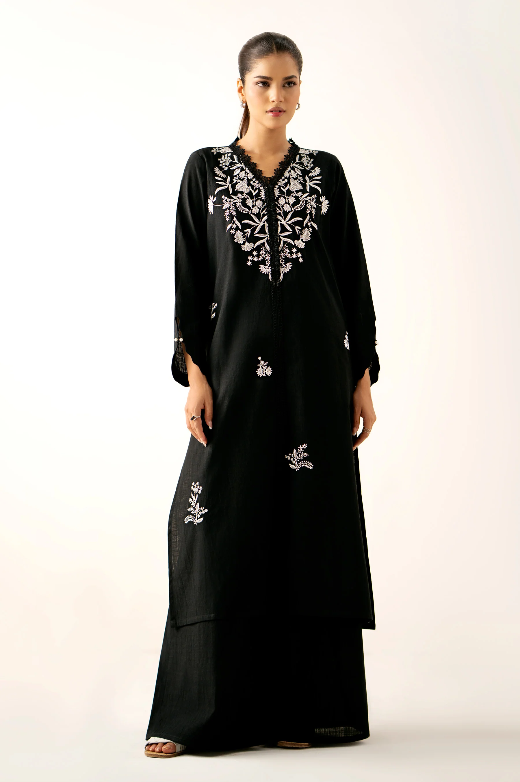 Stitched 2 Piece Embroidered Both Side Slub Suit