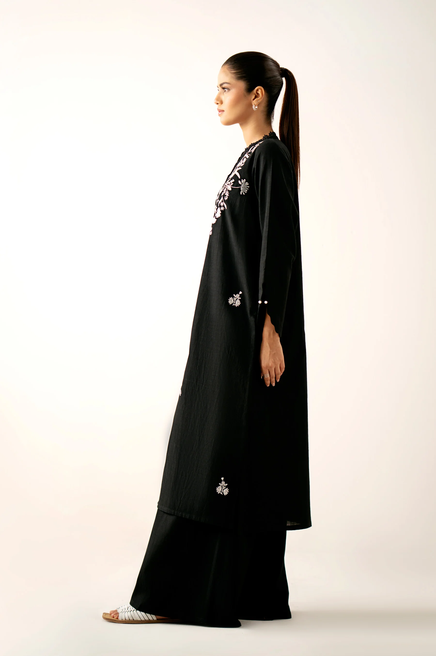 Stitched 2 Piece Embroidered Both Side Slub Suit - Image 3