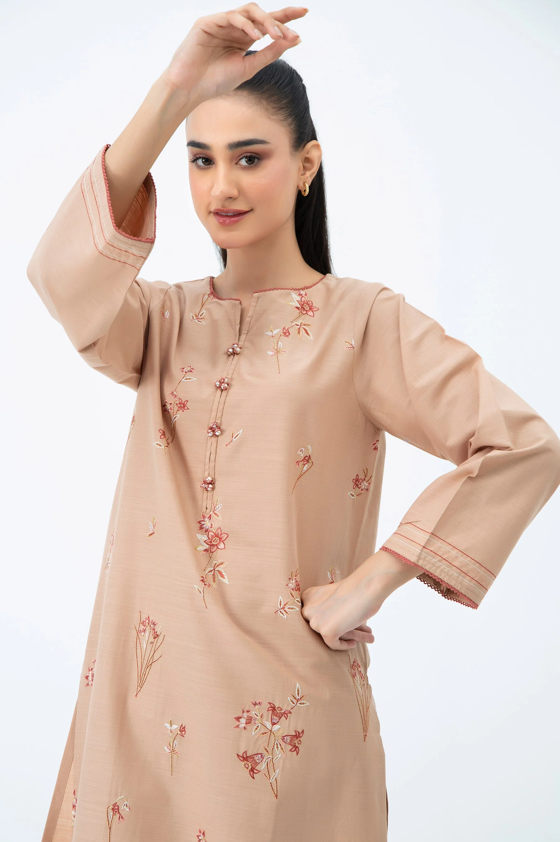 STITCHED EMBROIDERED SHIRT BOTTOM (FACTORY E-OUTLET) - Image 2