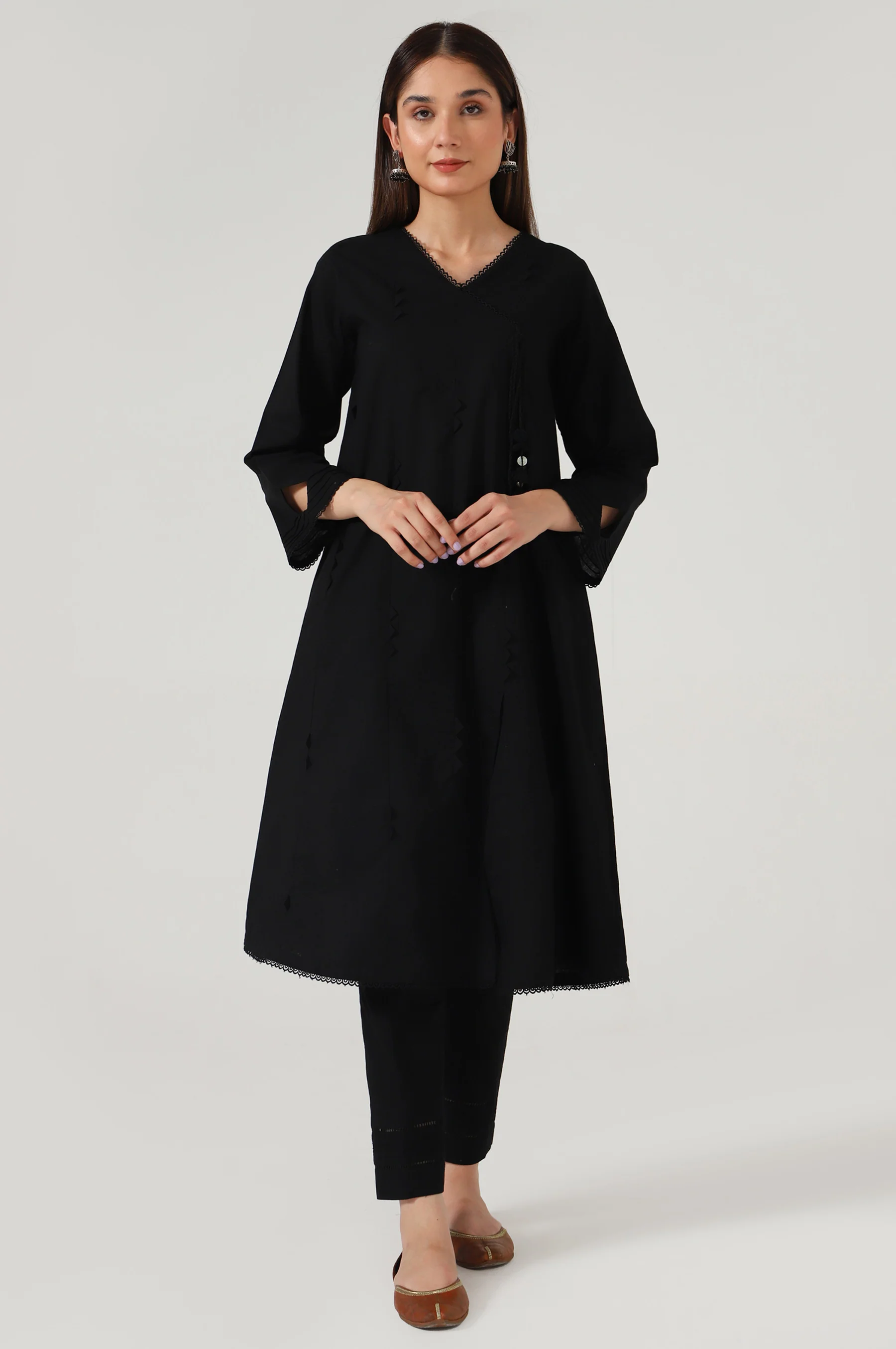 Stitched 2 Piece Stylized Cambric Suit
