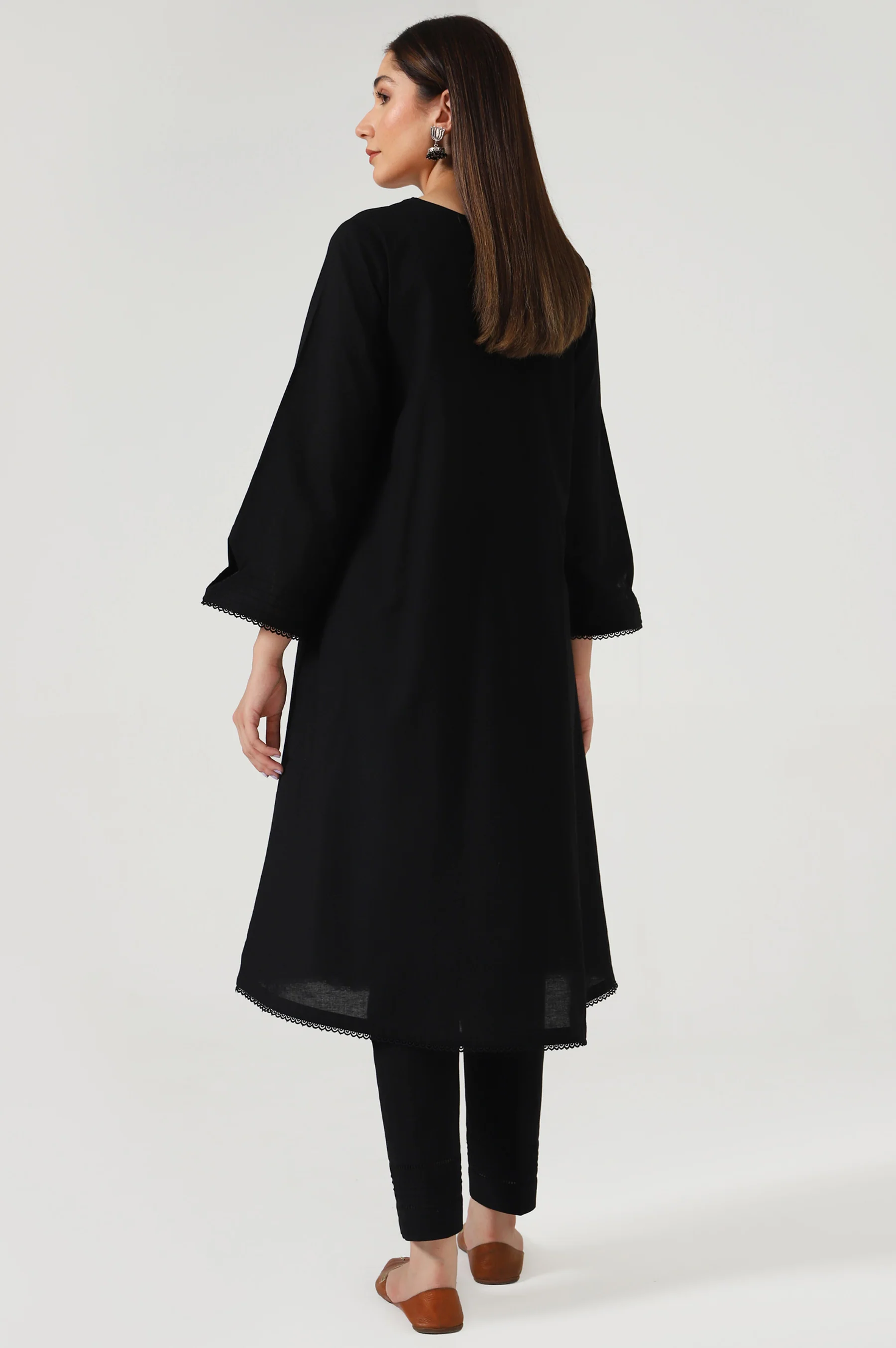 Stitched 2 Piece Stylized Cambric Suit - Image 5