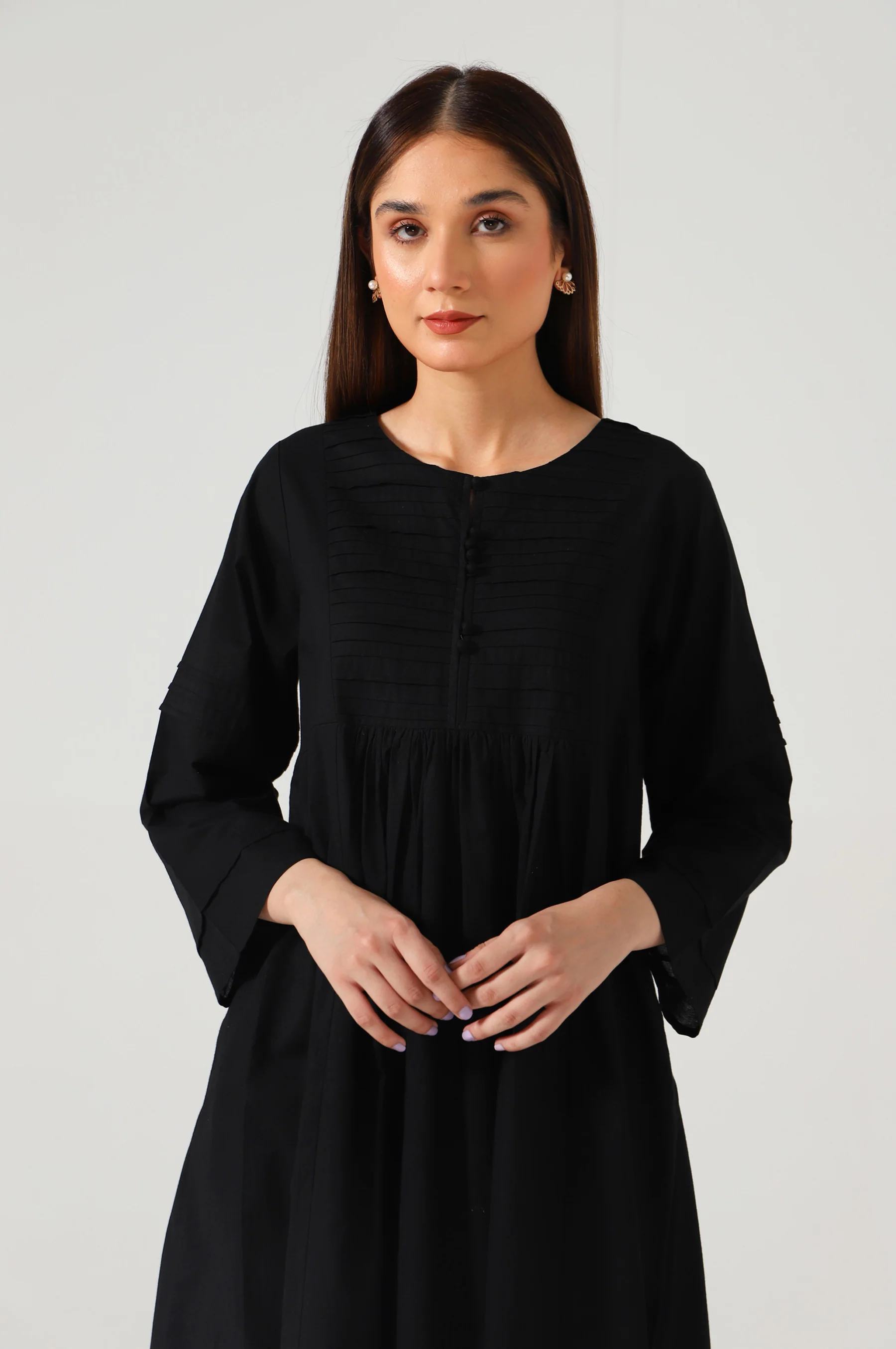Stitched 2 Piece Embroidered Cambric Suit - Image 2