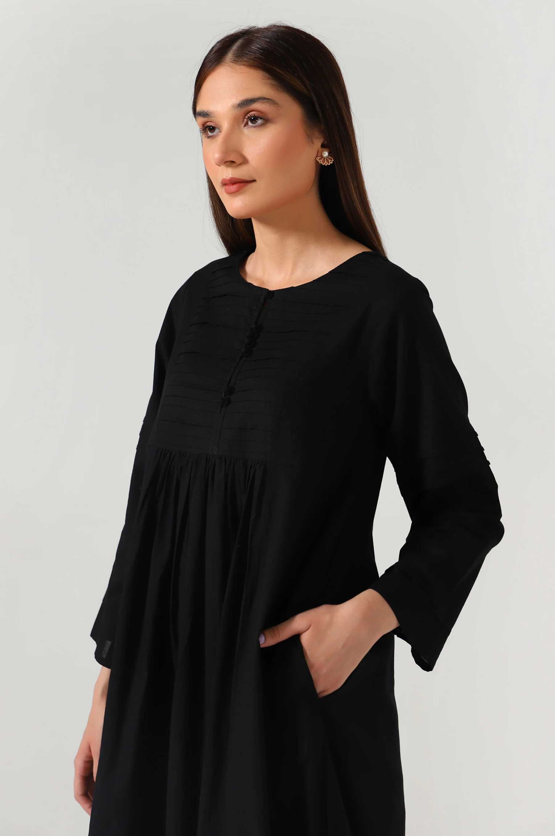 Stitched 2 Piece Embroidered Cambric Suit - Image 3