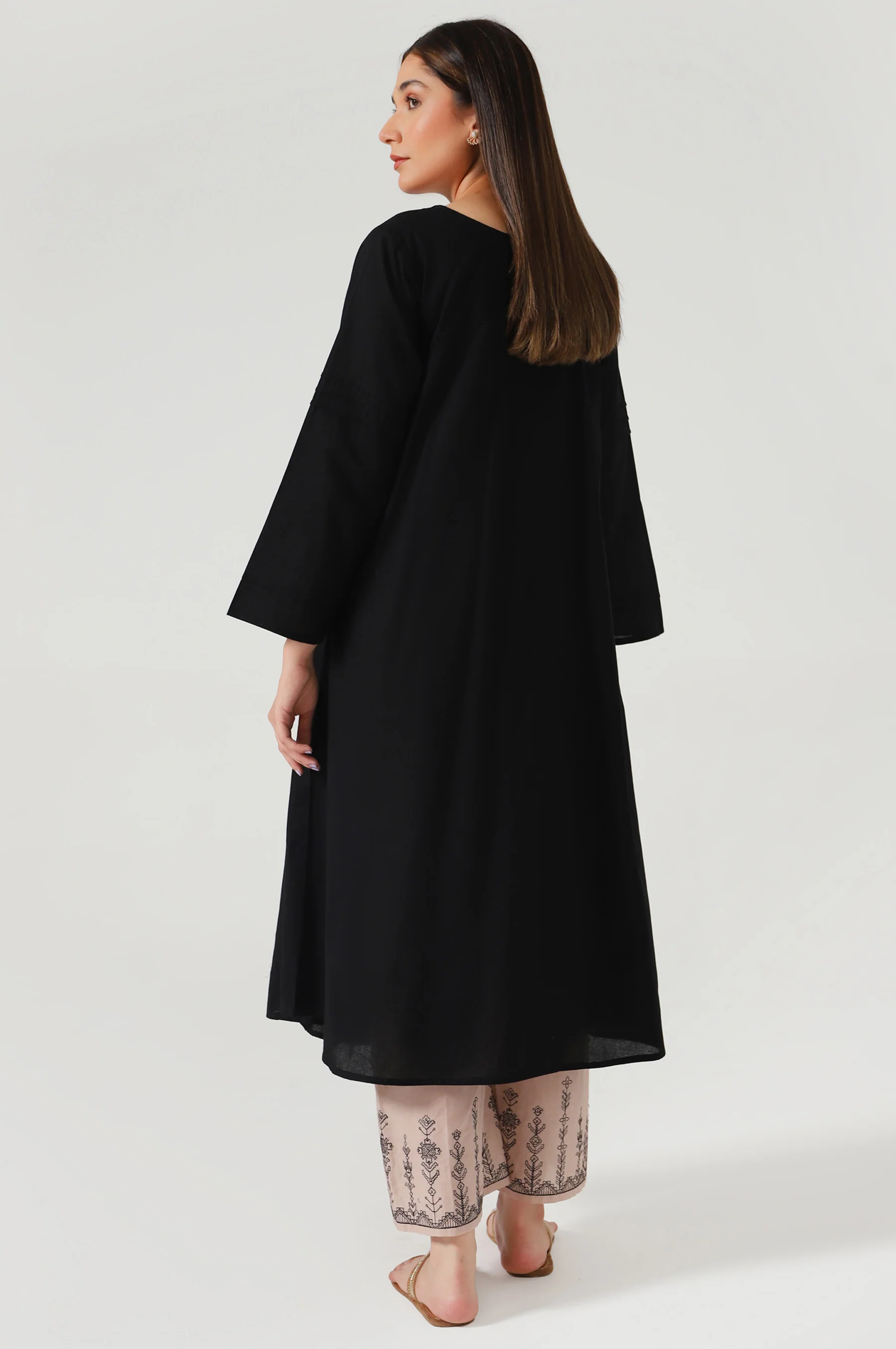 Stitched 2 Piece Embroidered Cambric Suit - Image 5