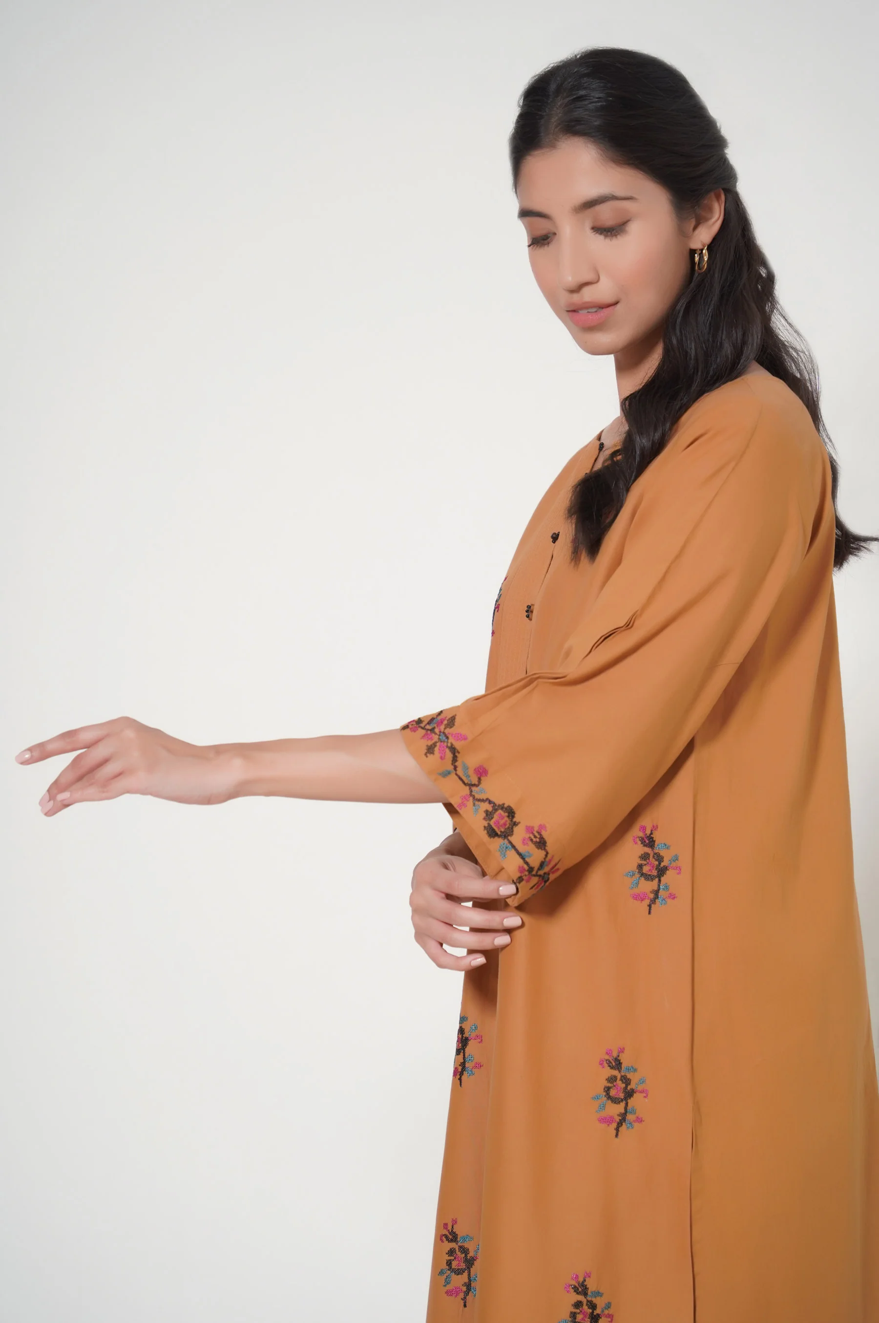 Stitched 2 Piece Cambric Embroidered  Suit - Image 5