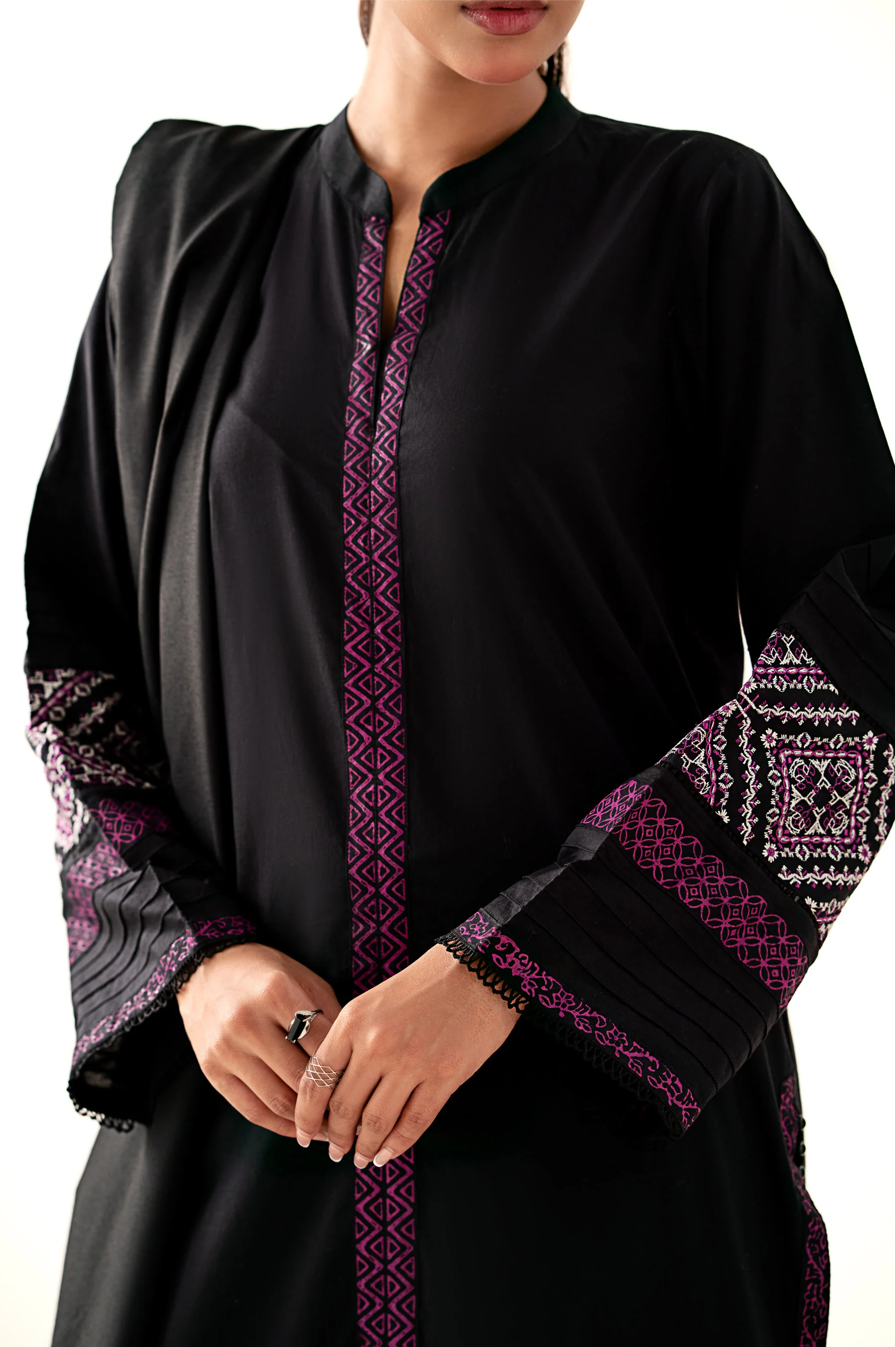 Stitched 2 Piece Embroidered Cambric Suit - Image 6