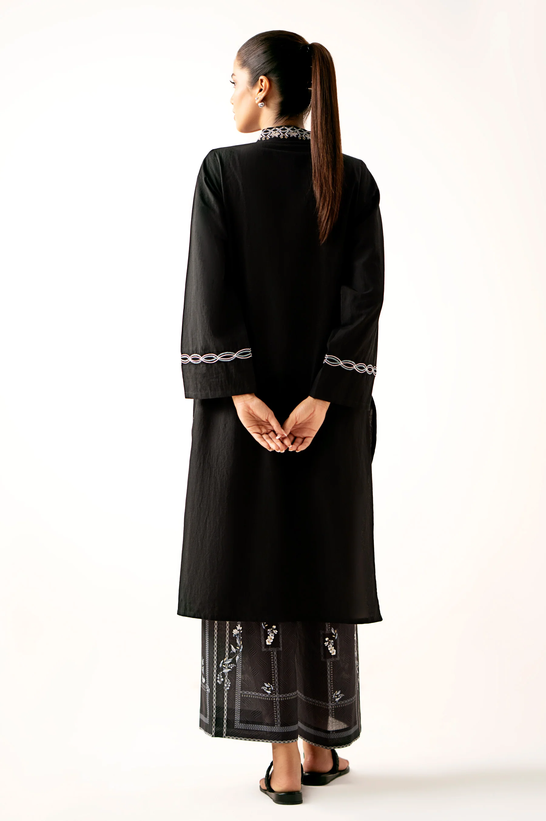 Stitched 2 Piece Embroidered Cambric Suit - Image 5