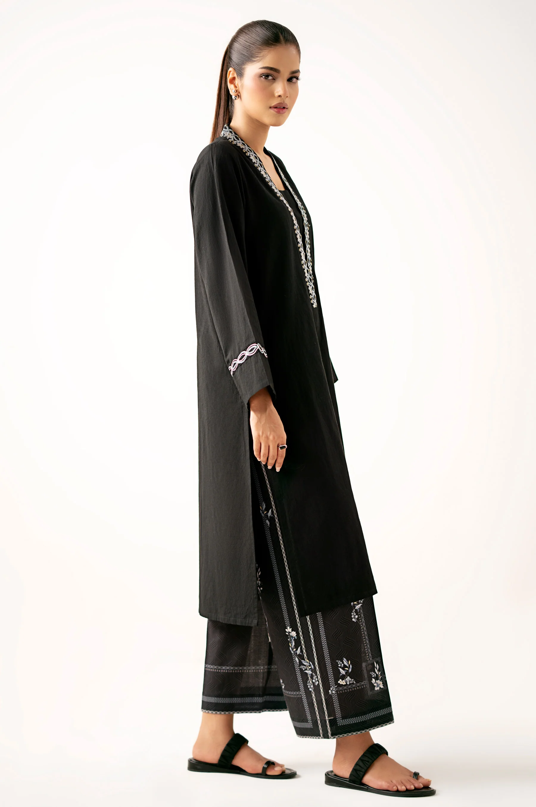 Stitched 2 Piece Embroidered Cambric Suit - Image 6