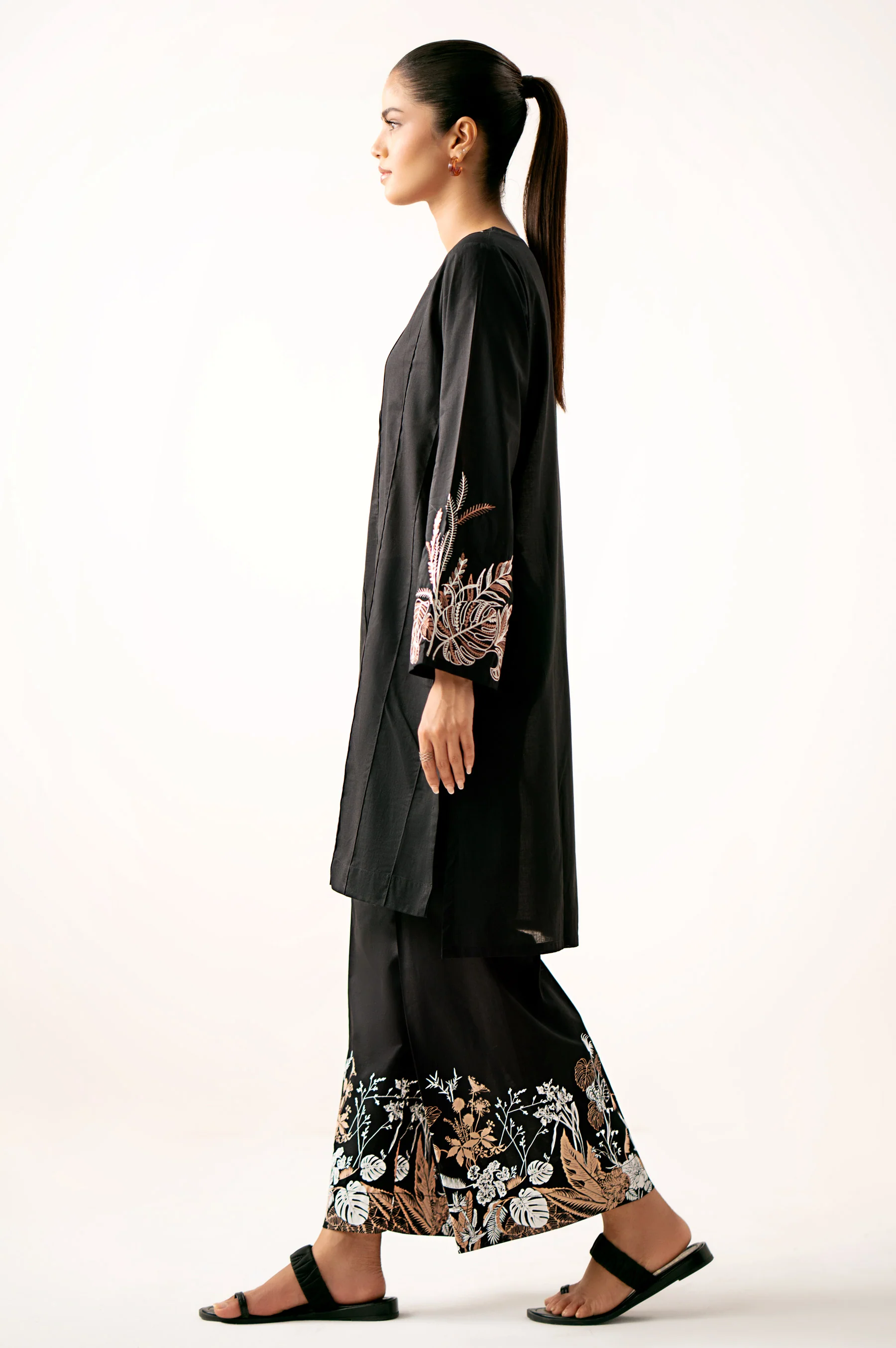 Stitched 2 Piece Embroidered Cambric Suit - Image 3
