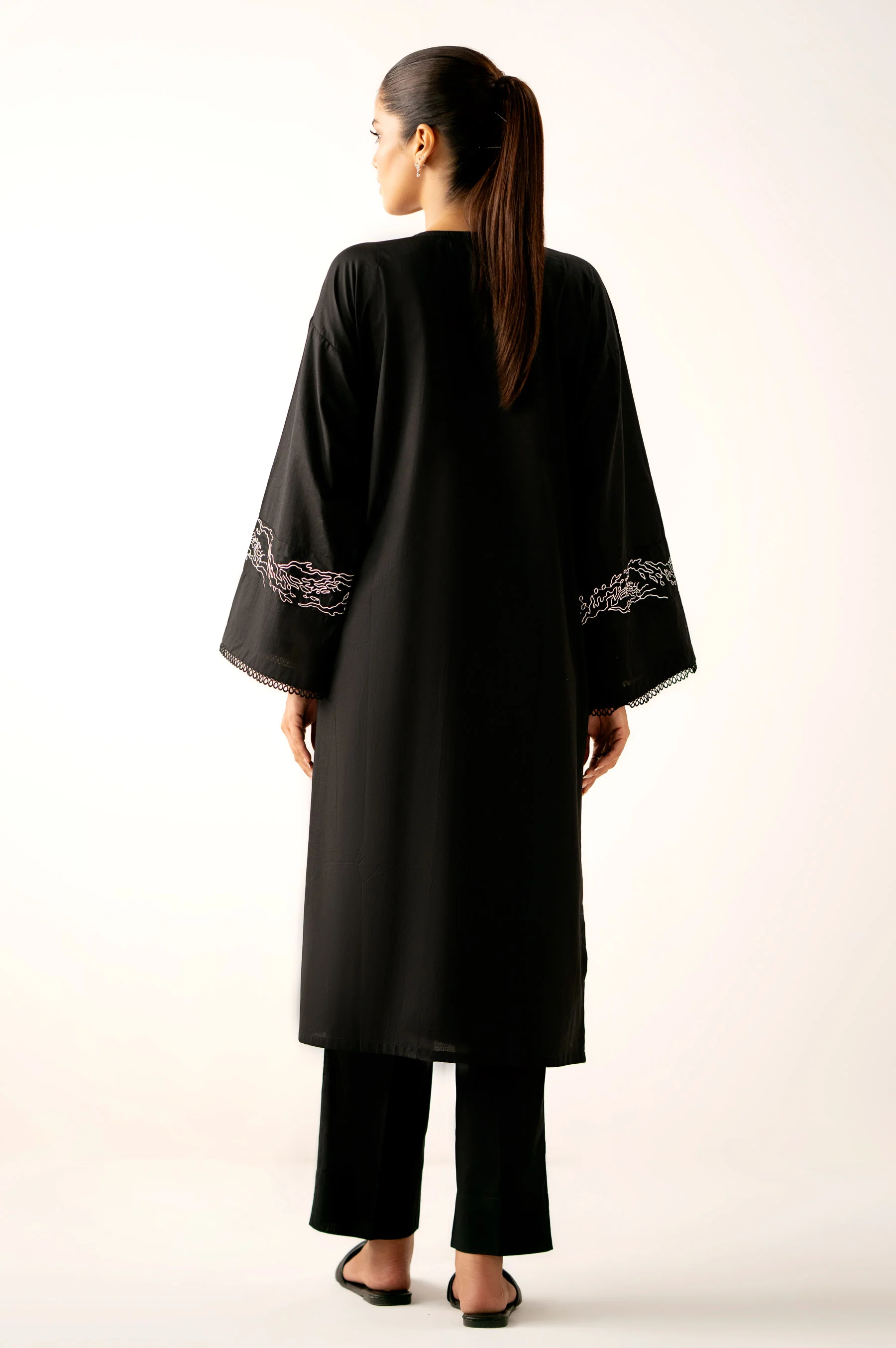 Stitched 2 Piece Embroidered Cambric Suit - Image 5