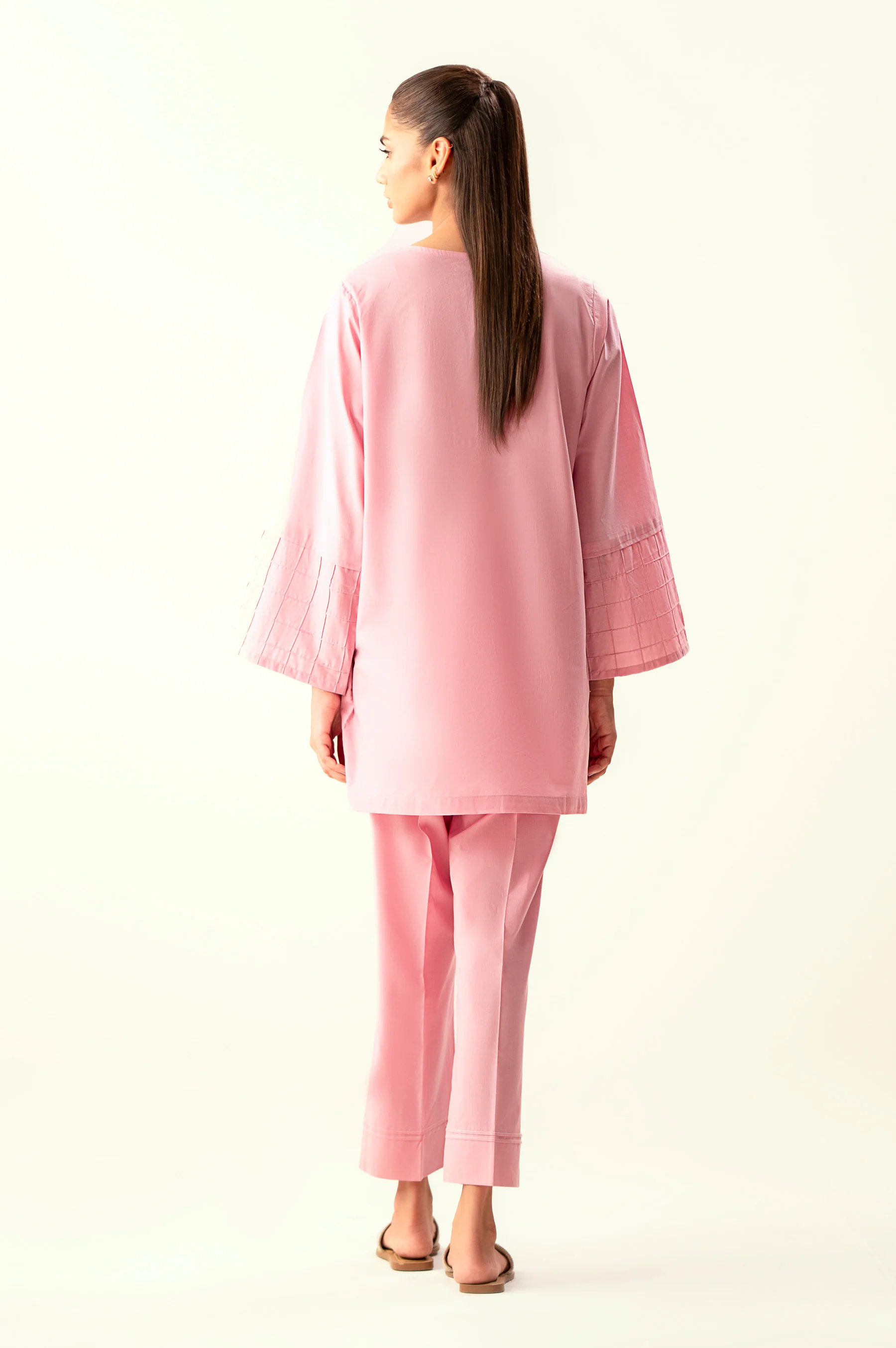Stitched 2 Piece Embroidered Cambric Suit - Image 4