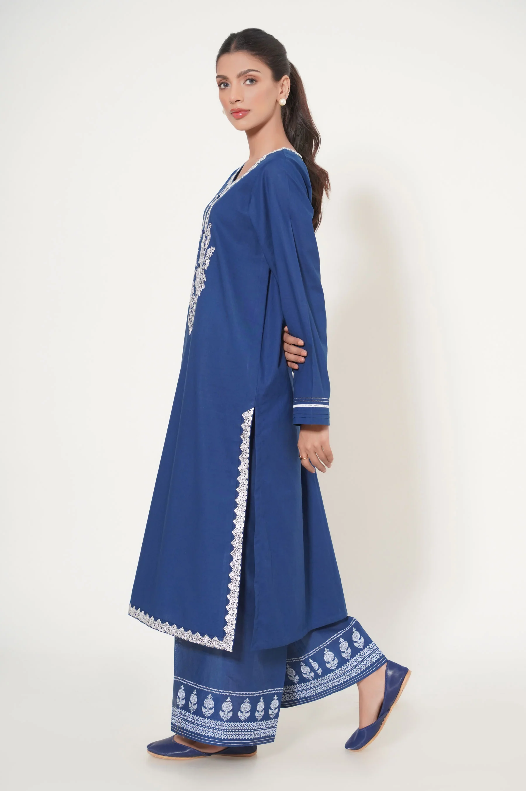 Stitched 2 Piece Embroidered Cambric - Image 4