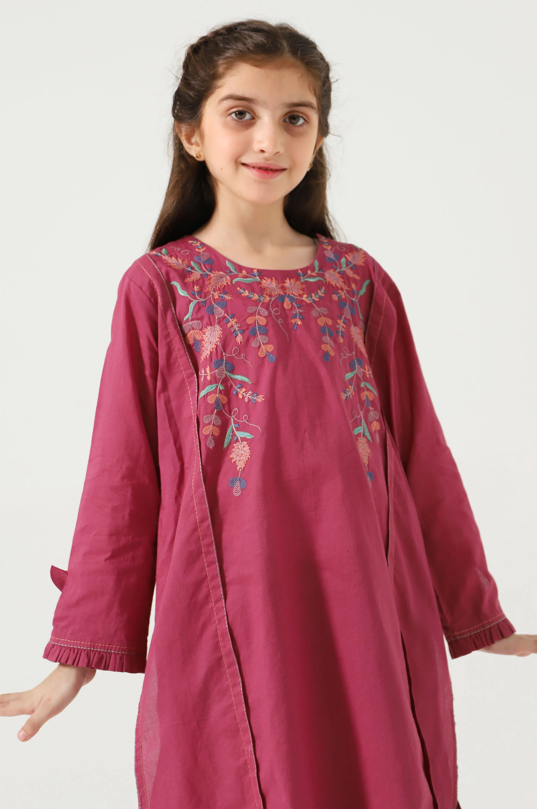 Stitched 2 Piece Embroidered Cambric Suit - Image 3