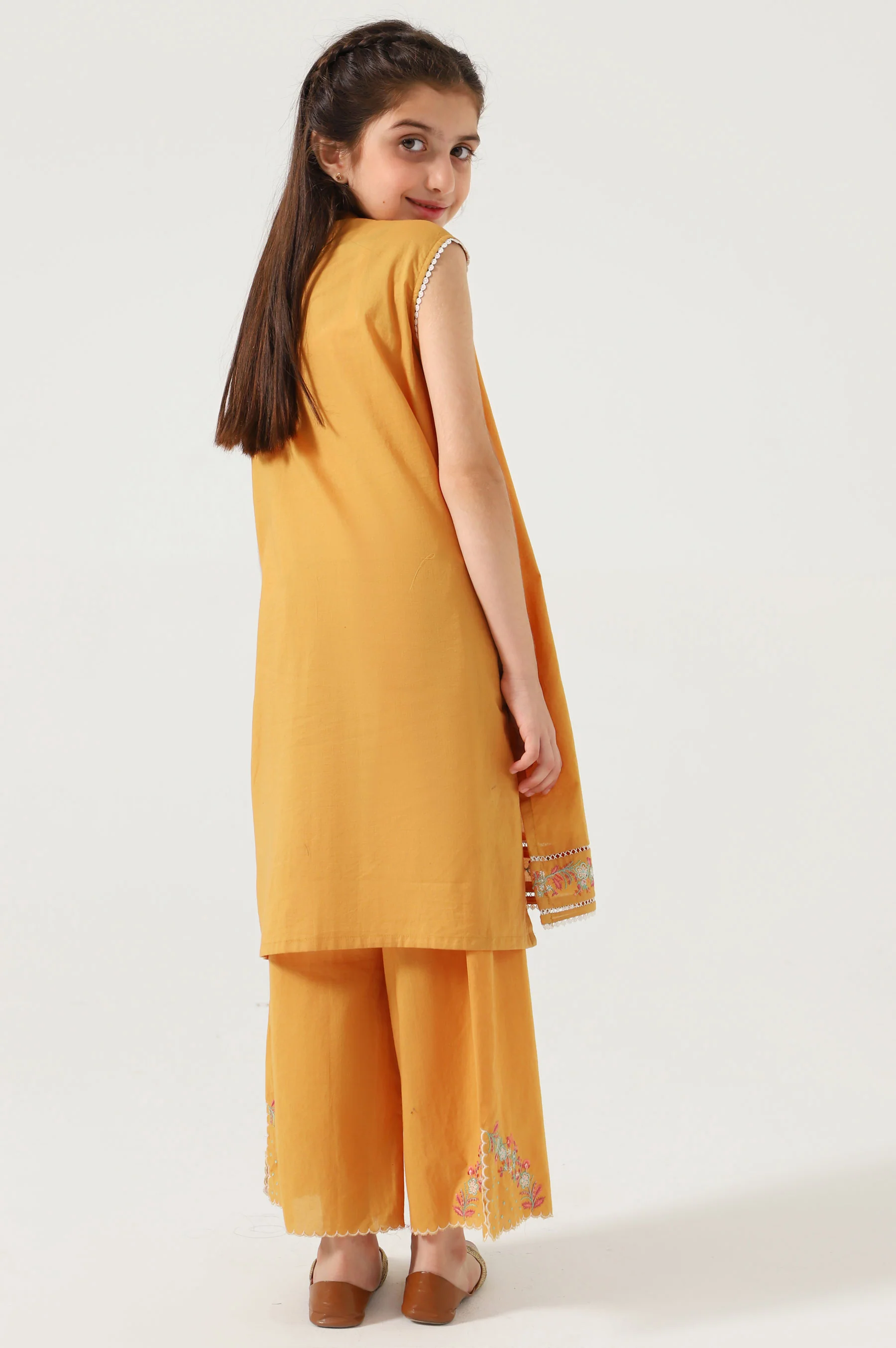 Stitched 2 Piece Embroidered Cambric Suit - Image 2