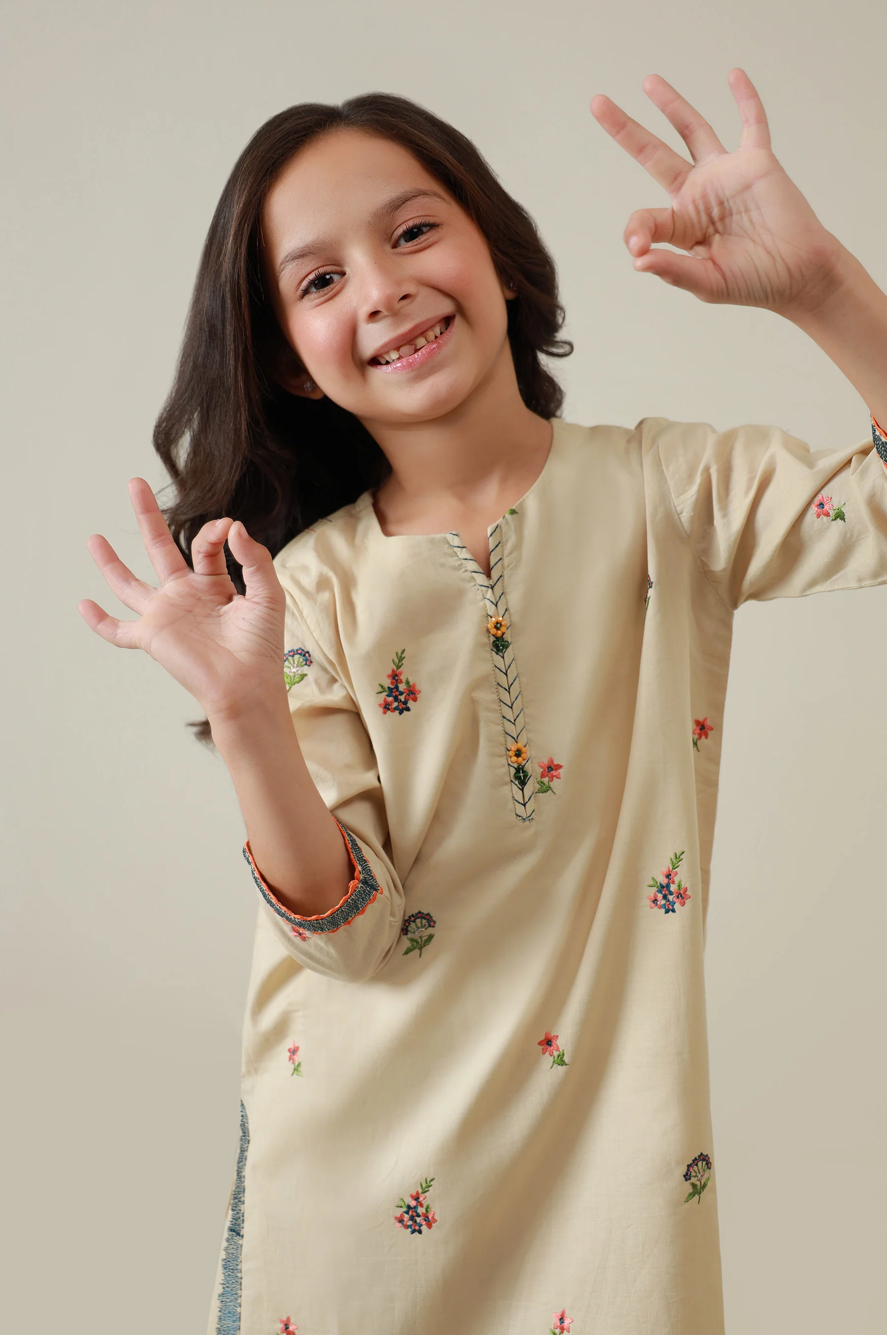 Stitched 2 Piece Embroidered Cambric Suit - Image 3