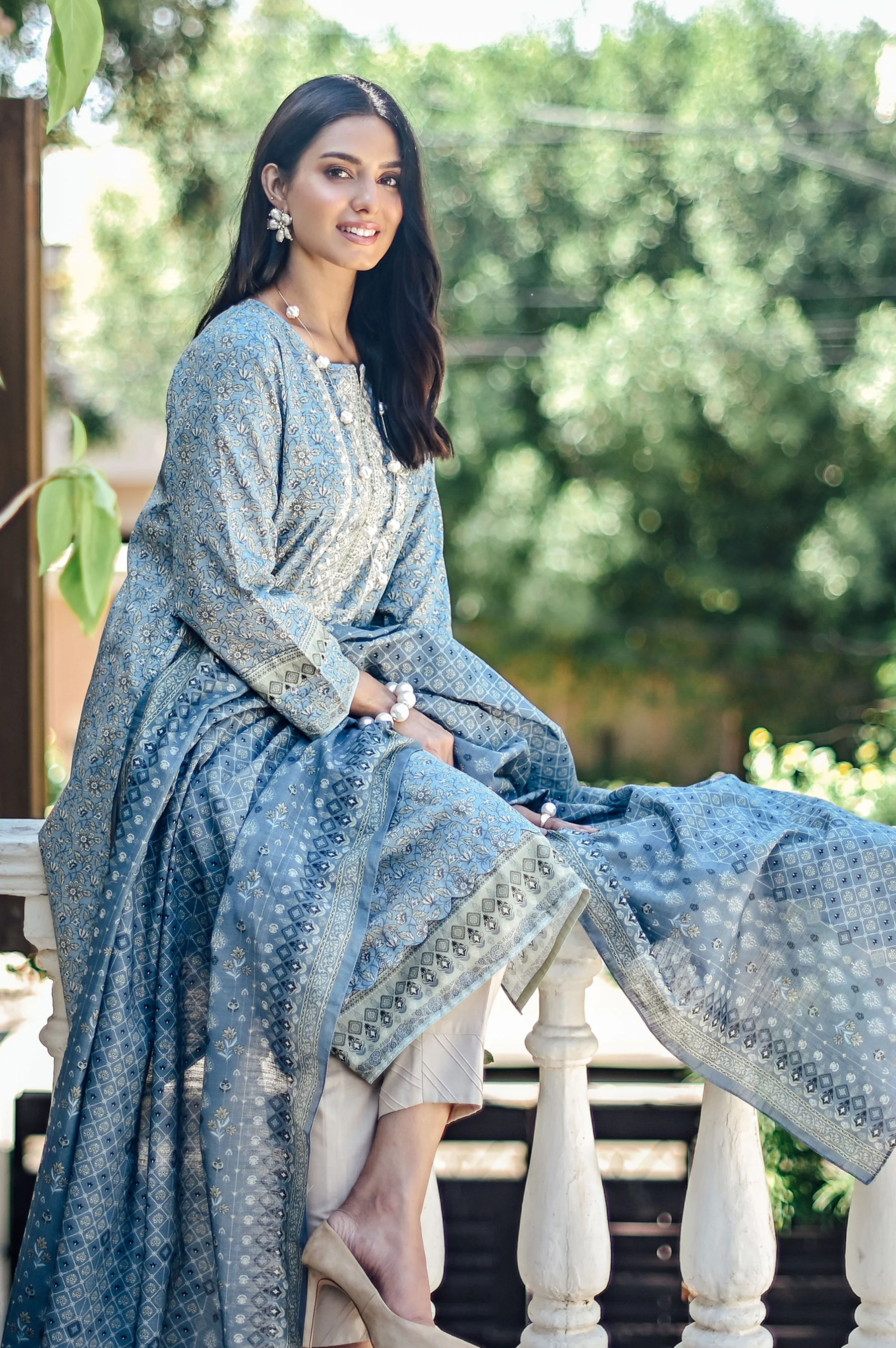 Stitched 2 Piece Embroidered Cottel with Khaddar Suit - Image 5