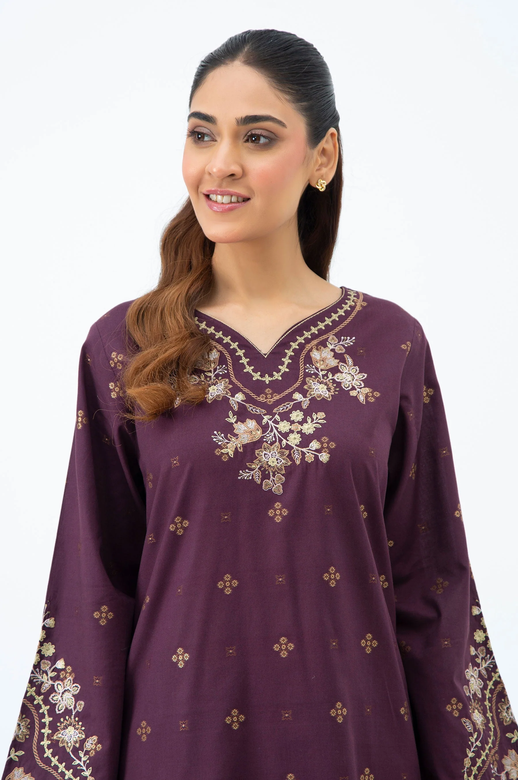 STITCHED EMBROIDERED SHIRT BOTTOM (FACTORY E-OUTLET) - Image 2