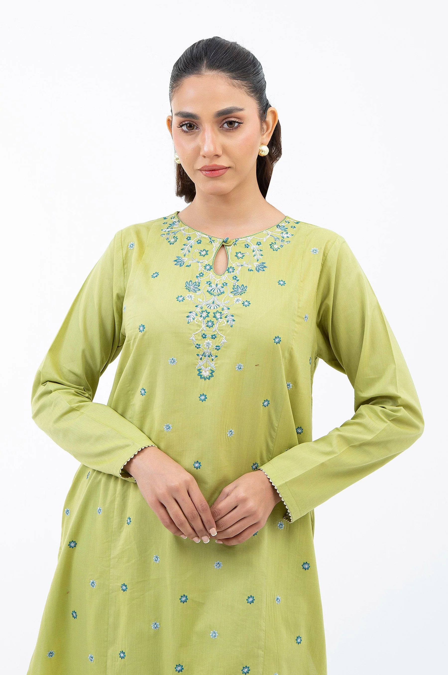 STITCHED EMBROIDERED SHIRT BOTTOM (FACTORY E-OUTLET) - Image 2