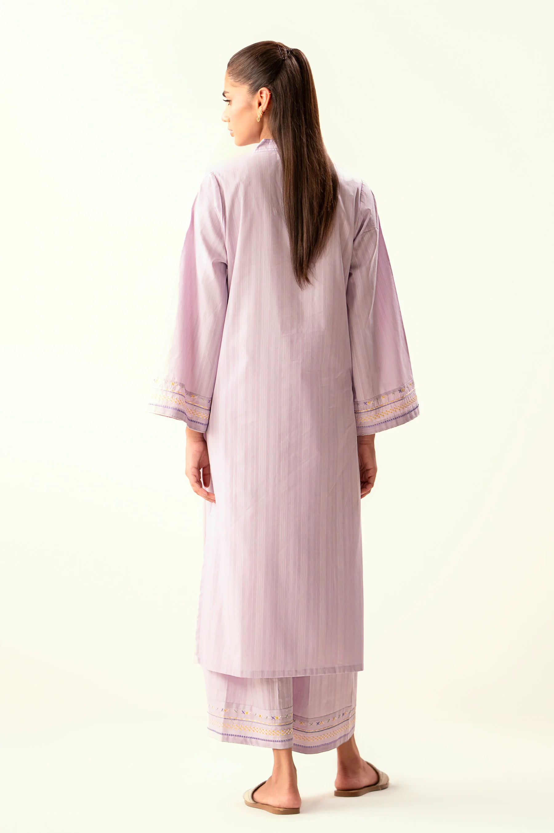 Stitched 2 Piece Embroidered Doria Suit - Image 6