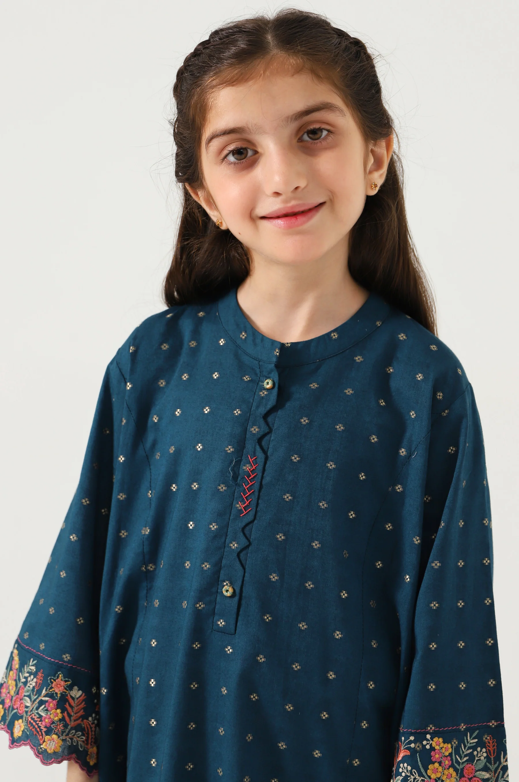 Stitched 2 Piece Embroidered Jacquard Suit - Image 3
